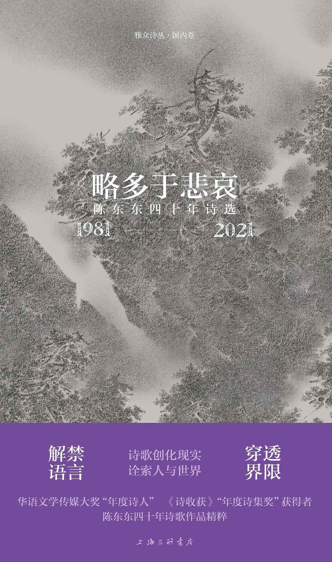 略多于悲哀:陈东东四十年诗选(1981-2021)