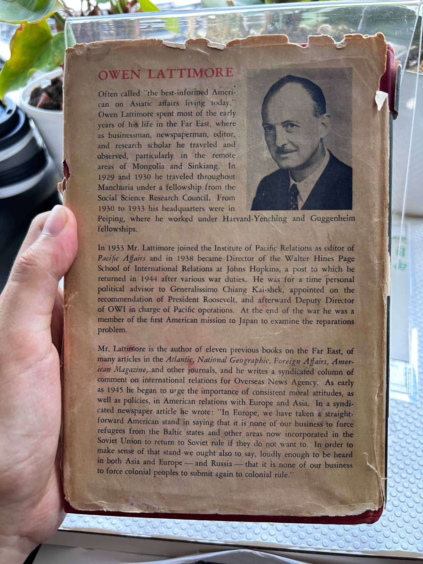 The Situation in Asia - Owen Lattimore (1949 First Edition, Little Brown) Ex-US Army GHQ Japan & China Field Det. Copy 1949年首版/二戰美軍GHQ館藏珍本 歐文·拉蒂摩爾《亞洲局勢》