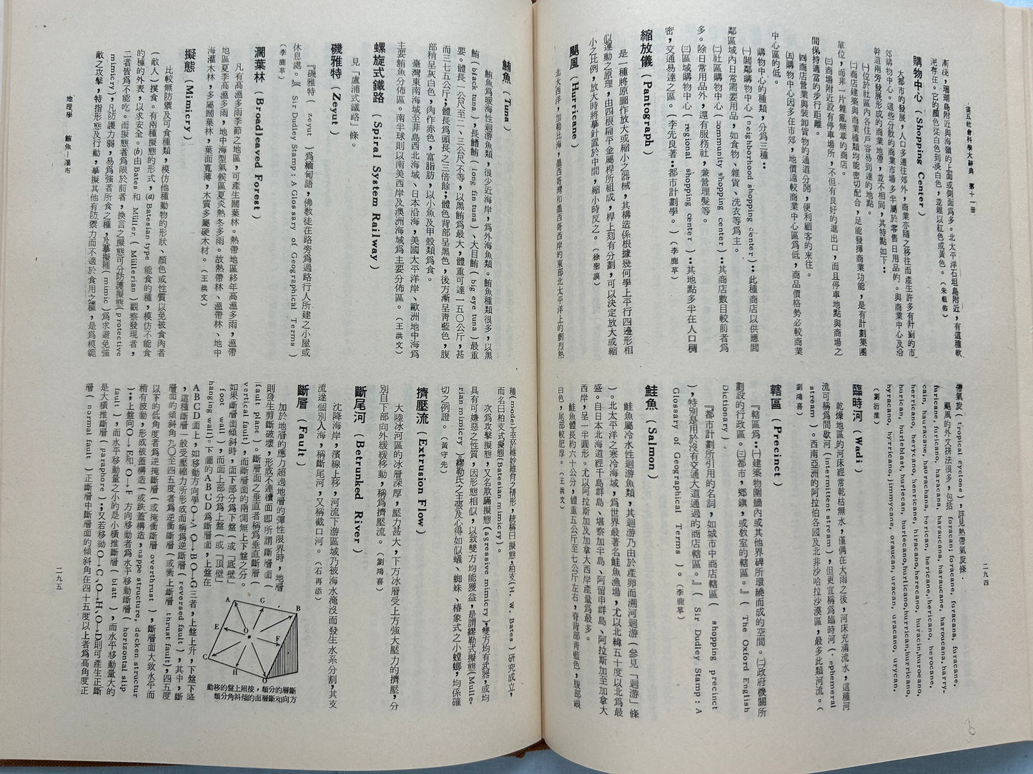 雲五社會科學大辭典第十一冊地理學*