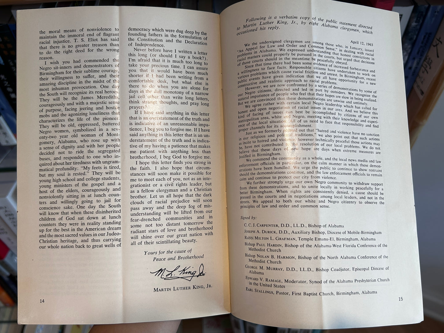 1963 Historic Pamphlet: Letter from Birmingham City Jail by Martin Luther King, Jr. Third Printing (June 1963) 1963年6月第三刷《來自伯明罕市監獄的信》手冊 馬丁·路德·金