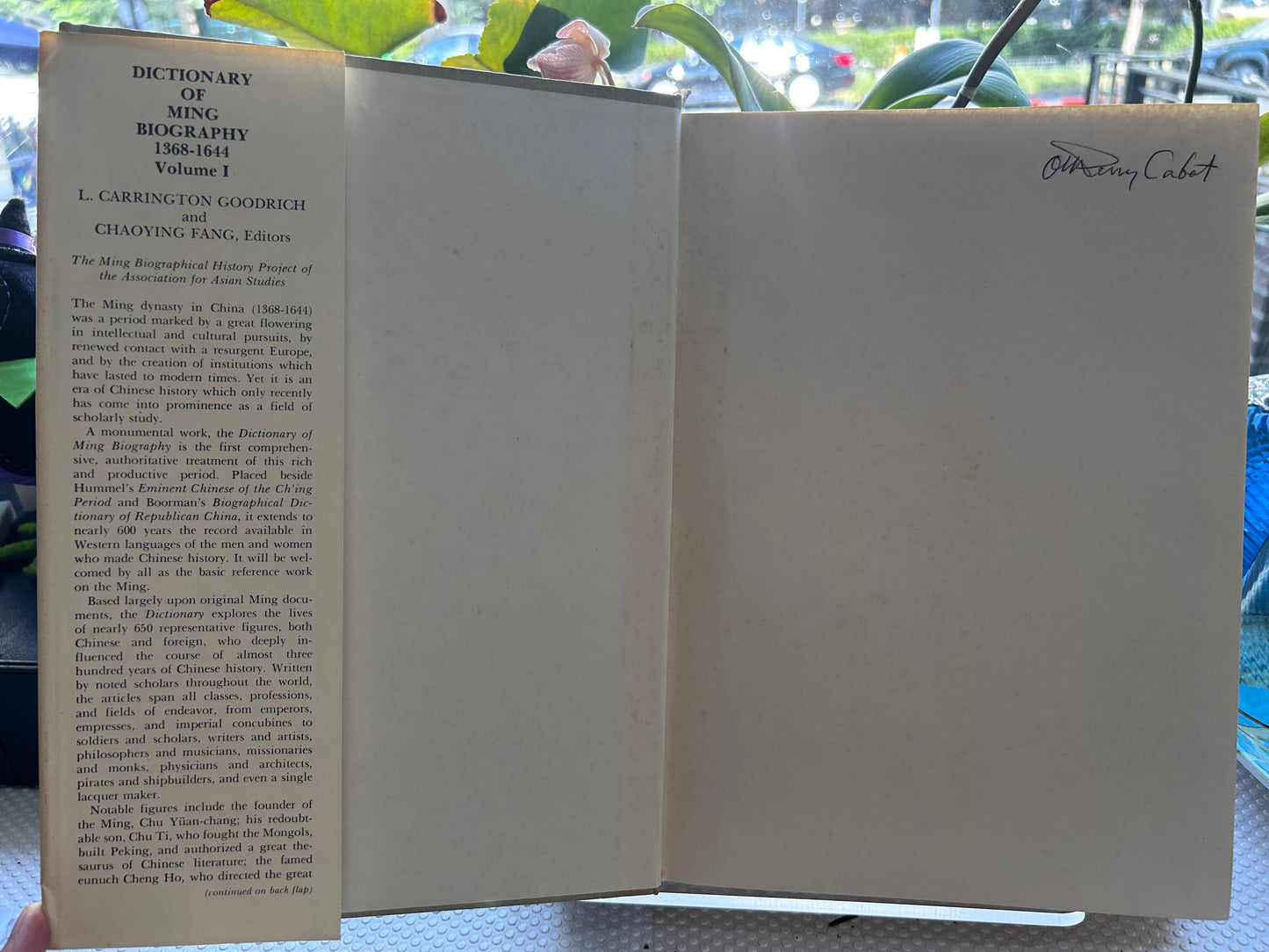 [1976 1st Edition Complete 2-Vol Set] Dictionary of Ming Biography 1368–1644 - L. Carrington Goodrich & Chaoying Fang 1976年首版/完整兩卷《明代名人傳 1368–1644》富路特·房兆楹主編