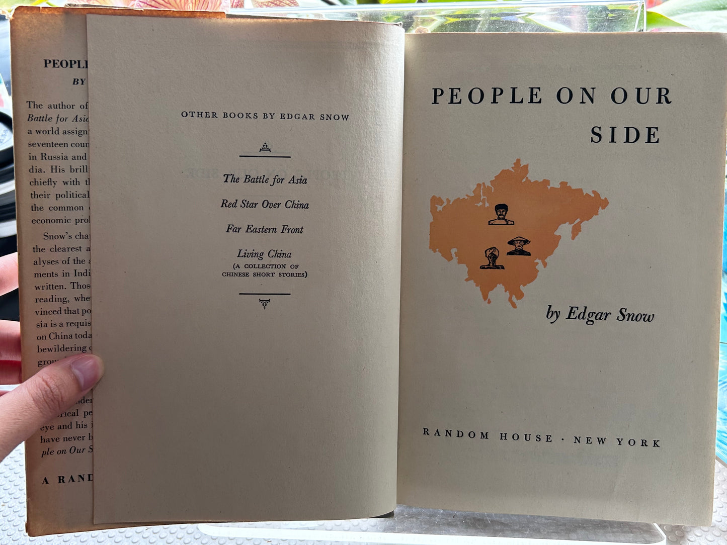 艾德格·斯諾《我們這一邊的人》(1944) 戰時初版 People on Our Side by Edgar Snow (1944) – First Edition Random House Wartime Book
