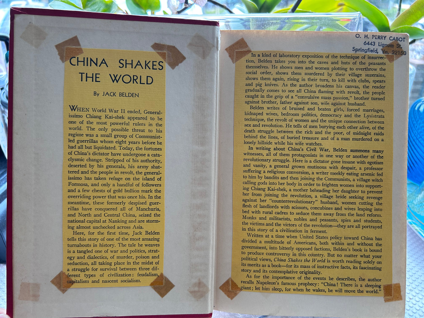 1949 First Edition China Shakes the World by Jack Belden 1949首版傑克·貝爾登《中國震撼世界》