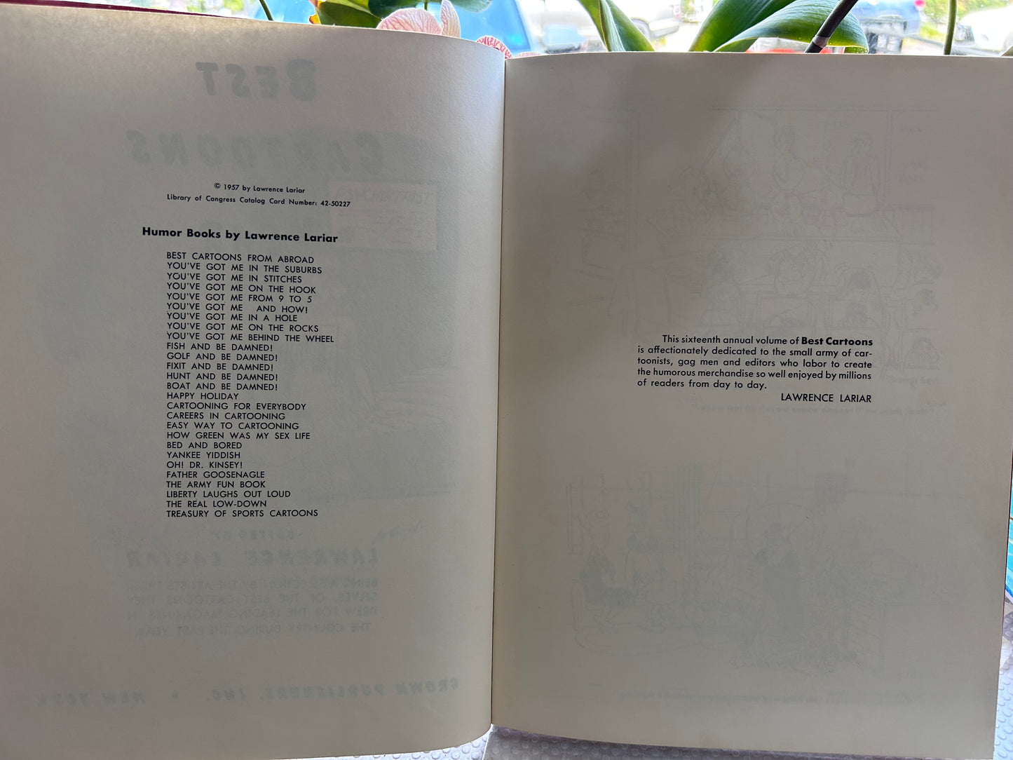 1957年度最佳幽默漫畫選 — 勞倫斯·拉里亞 編 Best Cartoons of the Year 1957 — Edited by Lawrence Lariat First Edition, Hardcover, 1957