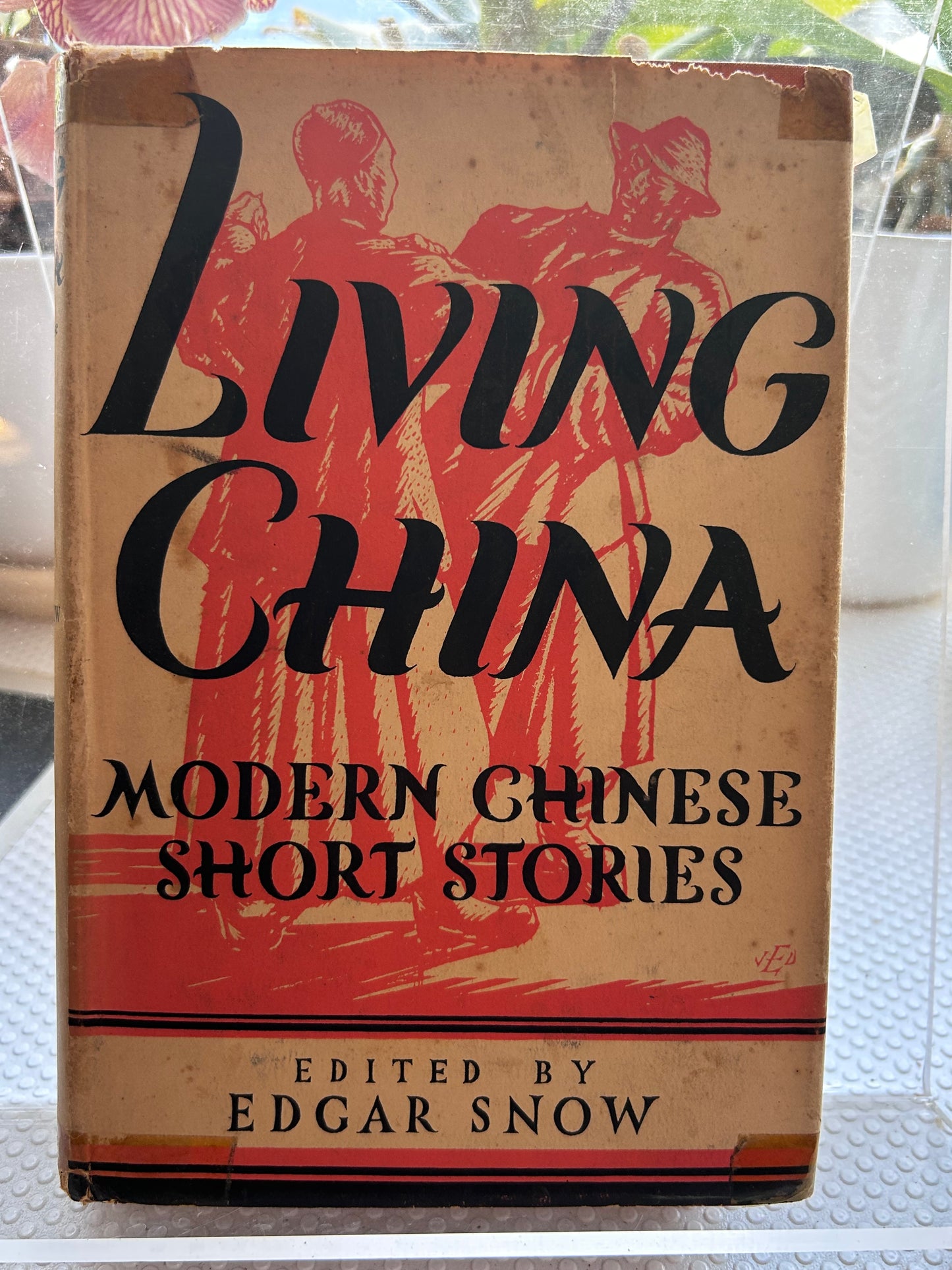 1936年首版《活著的中國》：中國現代短篇小說選-斯諾編譯，附民國上海南京路160號原始售書標籤 Living China: Modern Chinese Short Stories edited by Edgar Snow (1936 First Edition)