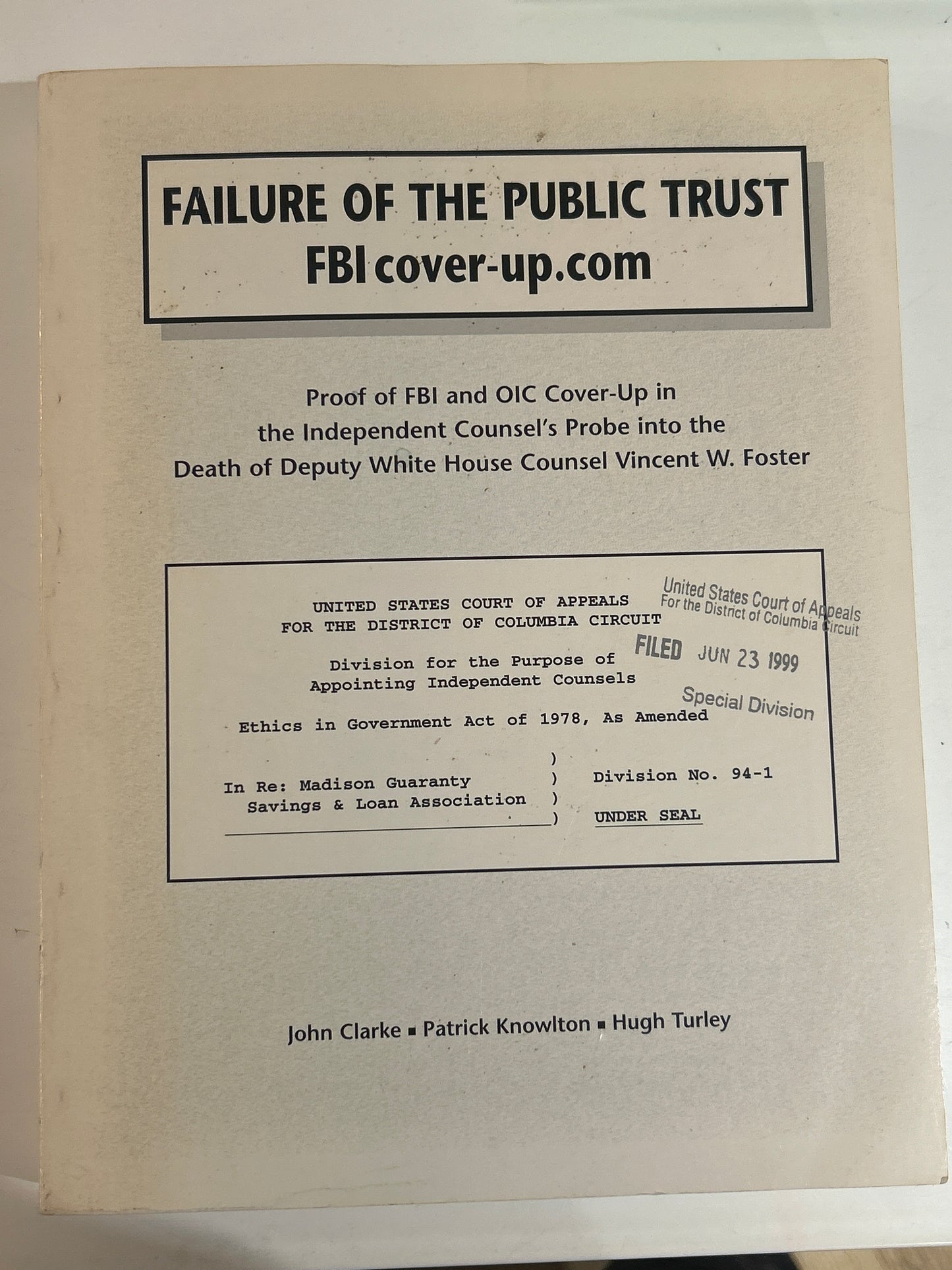 Failure of the Public Trust FBI cover-up.com
