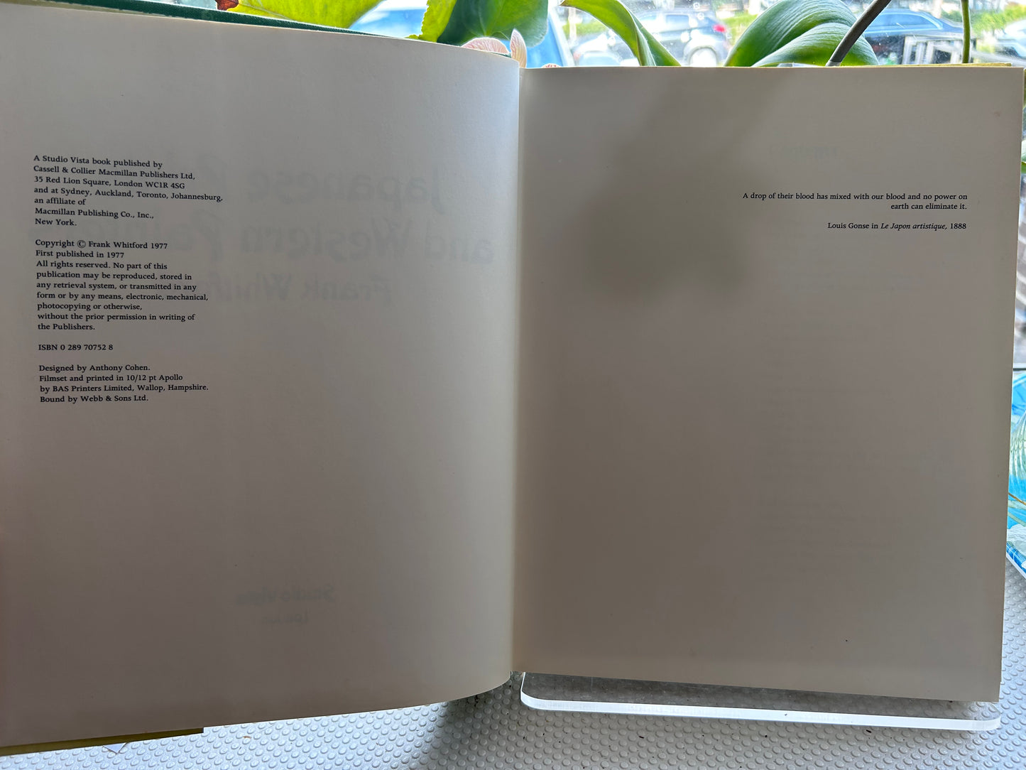 1977年日本浮世繪與西方畫家 弗蘭克·威特福德著 (First Edition, London: Studio Vista, 1977)