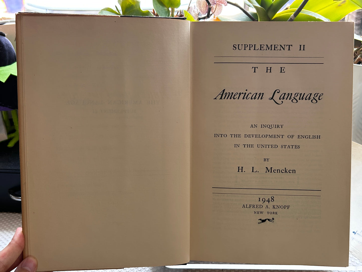 1st Edition Set (1945 & 1948) The American Language: Supplement I & Supplement Two (2 Vols Complete) by H. L. Mencken | in Original Dust Jackets 1945&1948年《美語：補充卷一與卷二》2冊全