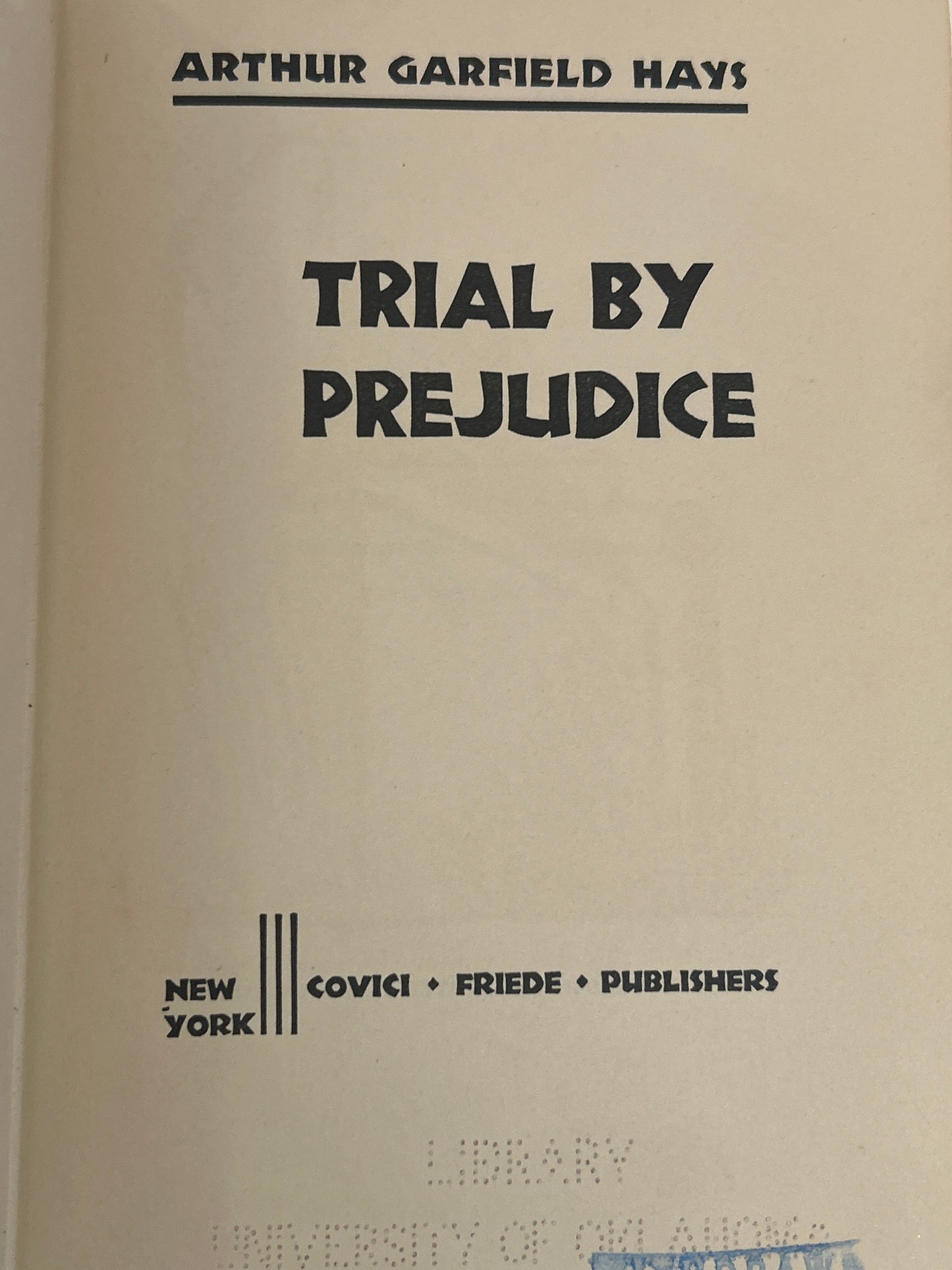 Trial by Prejudice