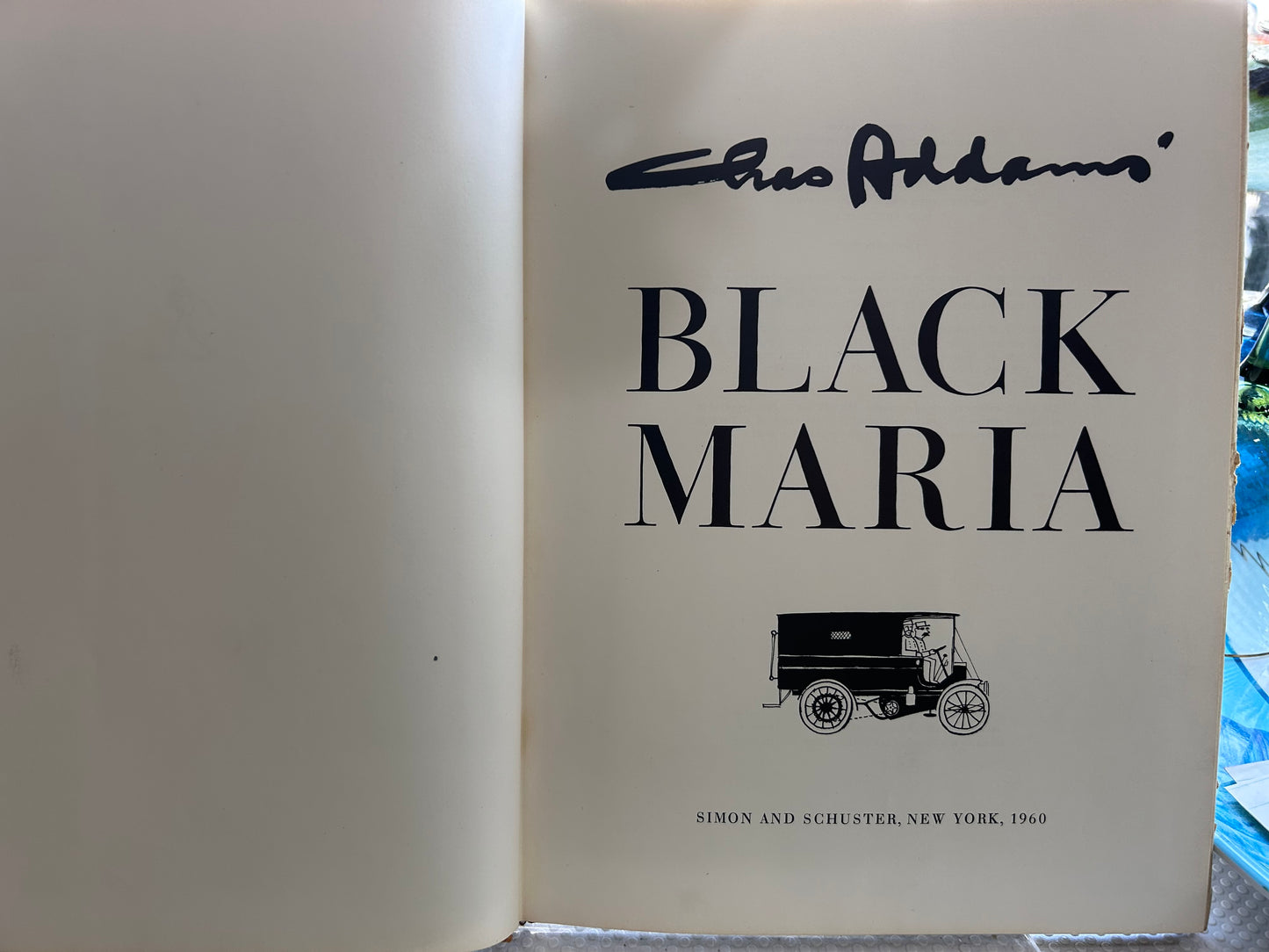 1960年精裝首版 黑瑪利亞 查理斯·亞當斯 著 Black Maria — Charles Addams (First Edition, First Printing, 1960)