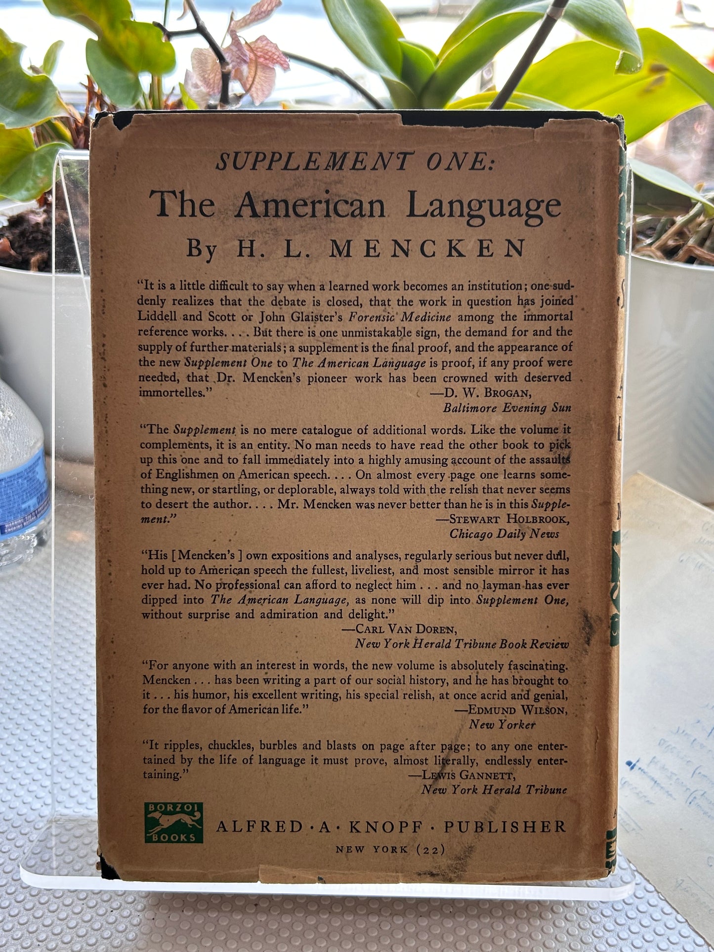 1st Edition Set (1945 & 1948) The American Language: Supplement I & Supplement Two (2 Vols Complete) by H. L. Mencken | in Original Dust Jackets 1945&1948年《美語：補充卷一與卷二》2冊全