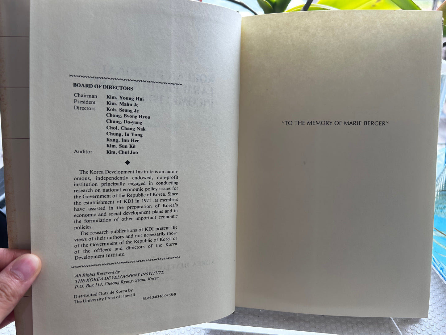 [AUTHOR'S OWN COPY] Rare 1981 KDI First Edition Korean Regional Farm Product and Income: 1910-1975 by Albert Keidel, III 【作者自留本 / 孤本】1981年韓國開發研究院（KDI）首版《1910–1975年韓國區域農產品與收入》—蓋保德博士（Albert Keidel, III）