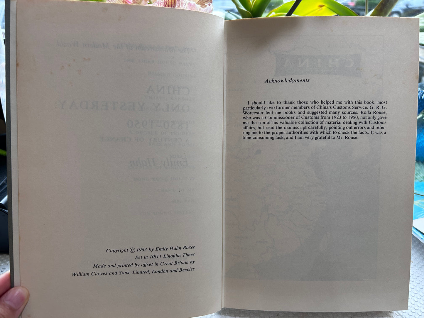 艾蜜莉·韓（Emily Hahn）《昨日中國：1850–1950》（1963年首版）China Only Yesterday: 1850–1950 by Emily Hahn (1963 First Edition)