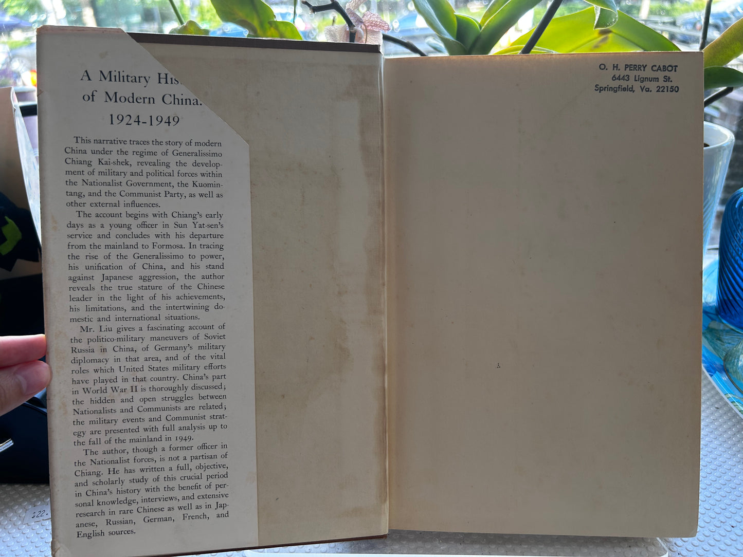 1956 1st Edition A Military History of Modern China: 1924-1949 - F. F. Liu 1956年首版 F. F. Liu《中國現代軍事史 1924-1949》