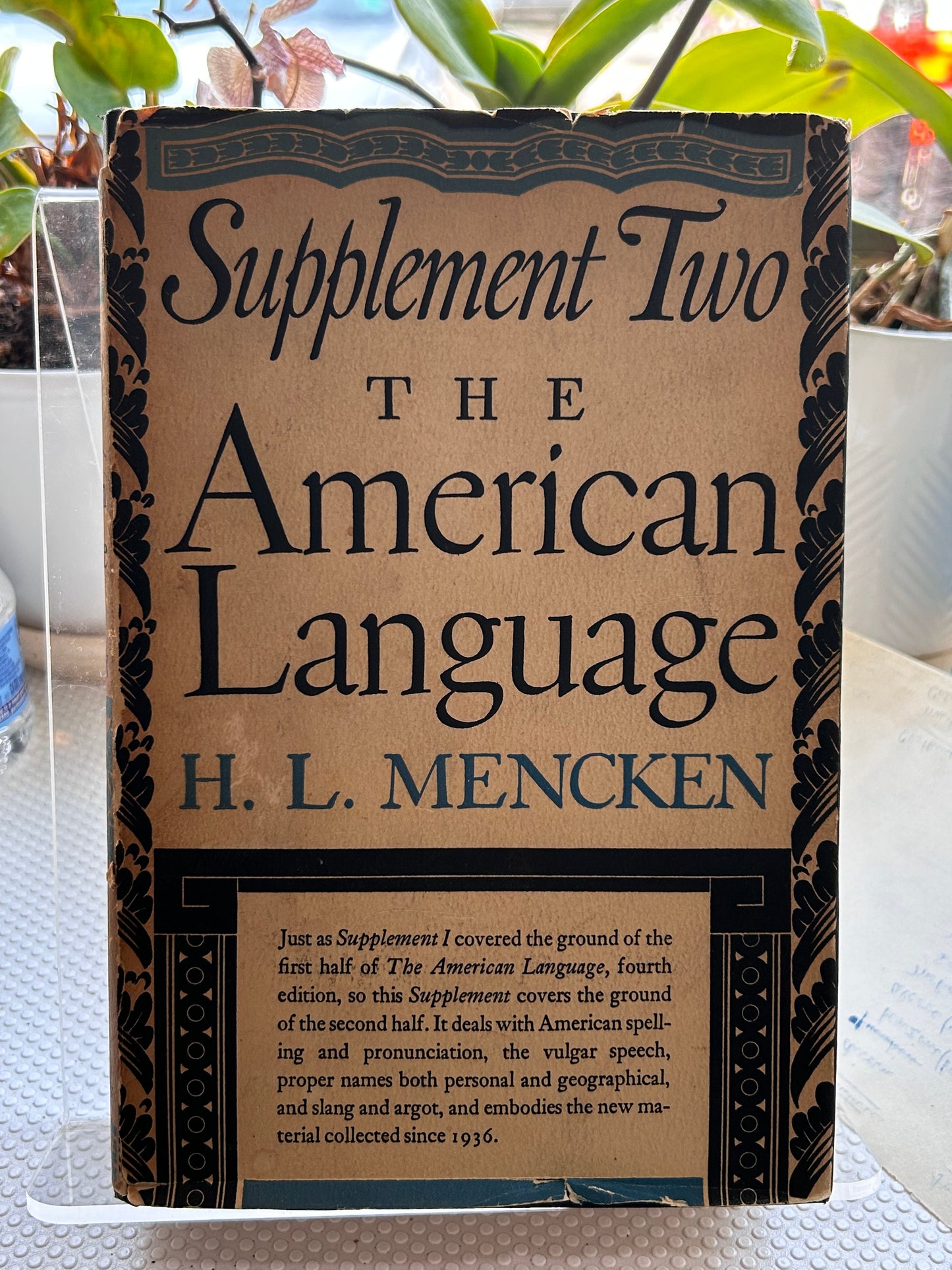 1st Edition Set (1945 & 1948) The American Language: Supplement I & Supplement Two (2 Vols Complete) by H. L. Mencken | in Original Dust Jackets 1945&1948年《美語：補充卷一與卷二》2冊全