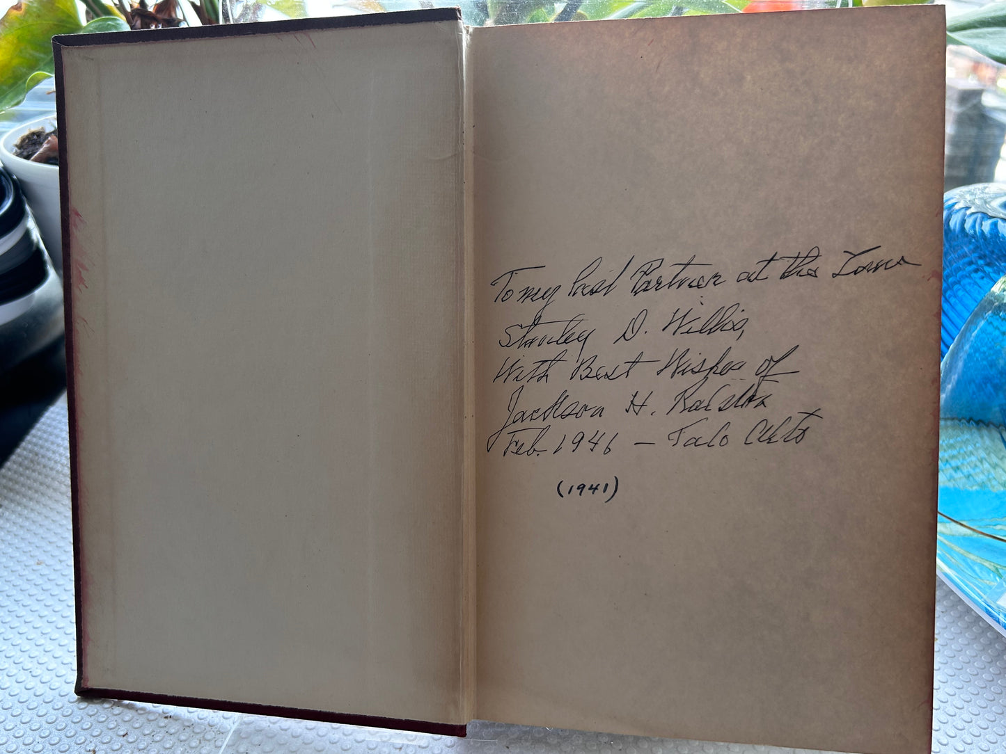 1941 First Edition: A Quest for International Order by Jackson H. Ralston [Signed Association Copy to Stanley D. Willis with Included 1928 Signed Personal Letter] 【作者親筆贈簽本 + 百年親筆信】1941年首版《尋求國際秩序》精裝本 Jackson Ralston 贈予法律合夥人 Stanley D. Willis 珍貴藏本