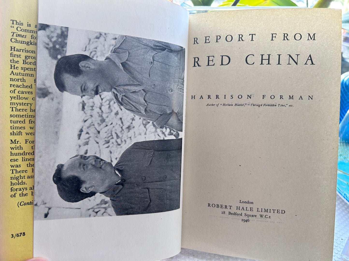 1946年首版《紅色中國報導》作者哈里遜·福爾曼 Report from Red China by Harrison Forman (First Edition, 1946)