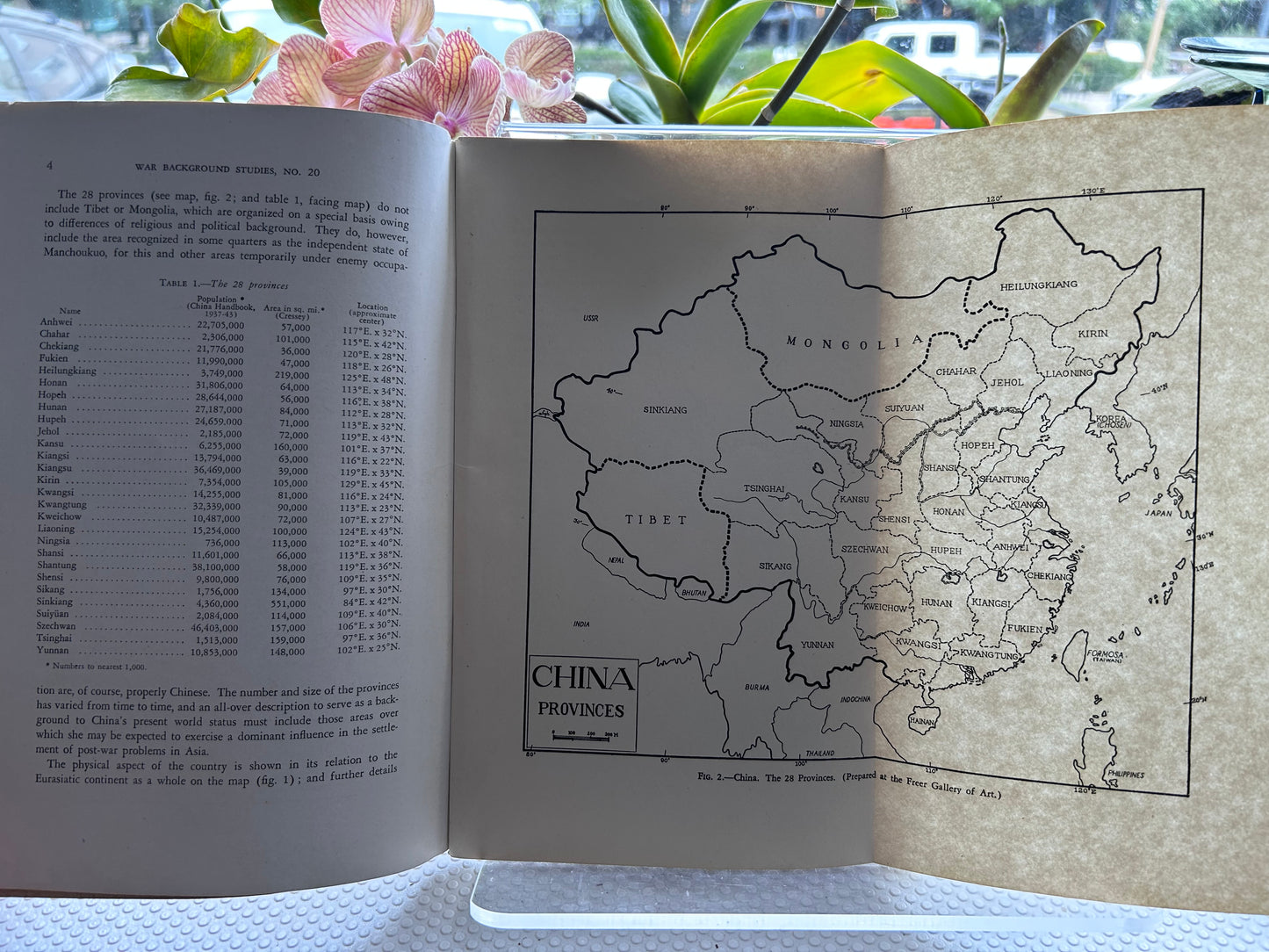珍稀 1944 年史密森尼學會戰爭背景研究系列：《中國》第 20 號 1944 Smithsonian Institution War Background Studies: CHINA (No. 20) By A.G. Wenley & John A. Pope