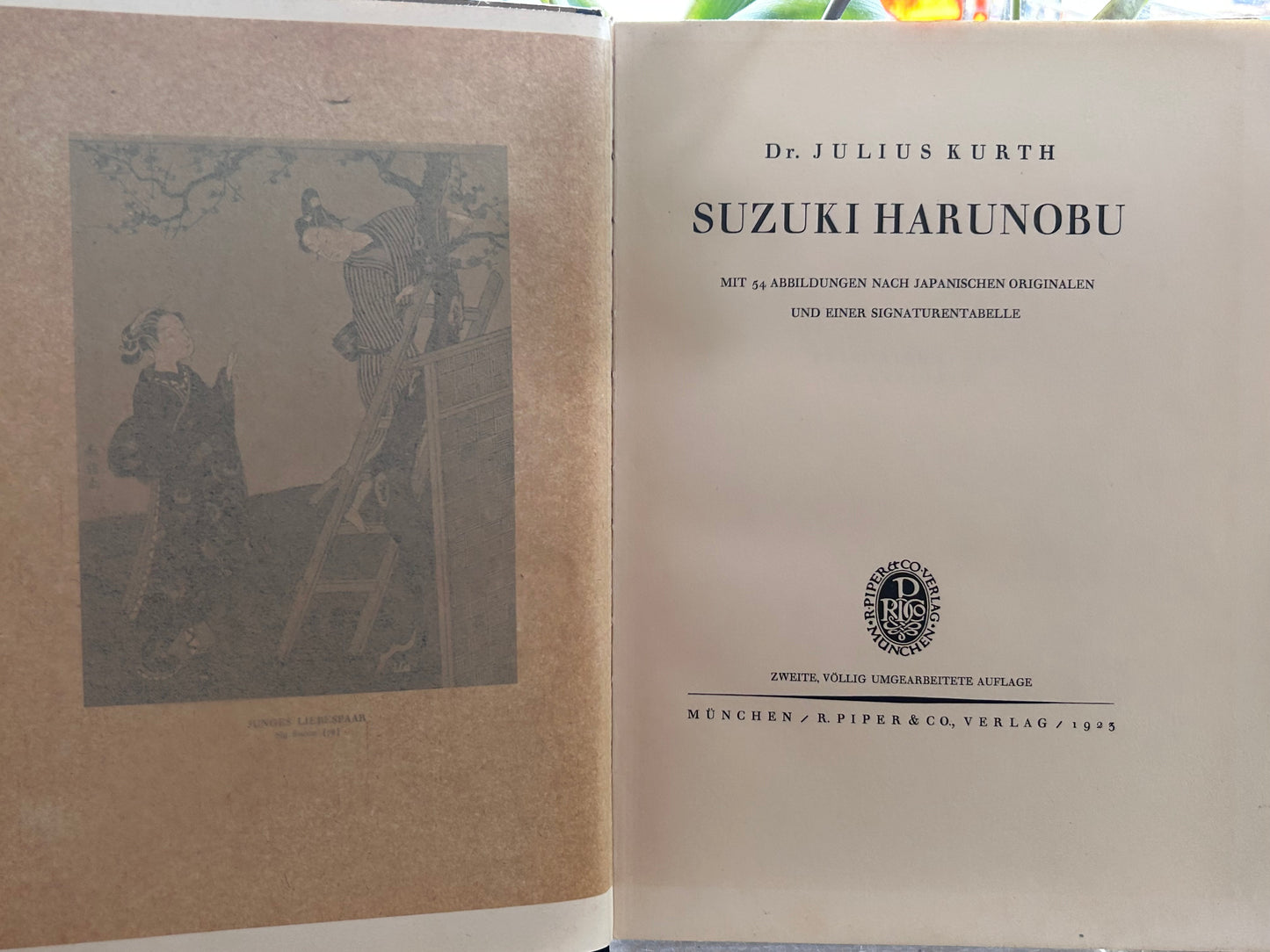 Suzuki Harunobu by Dr. Julius Kurth (1925) 『鈴木春信』ユリウス・クルト著（1925年・改訂増補第2版）— 東京・一誠堂書店伝来