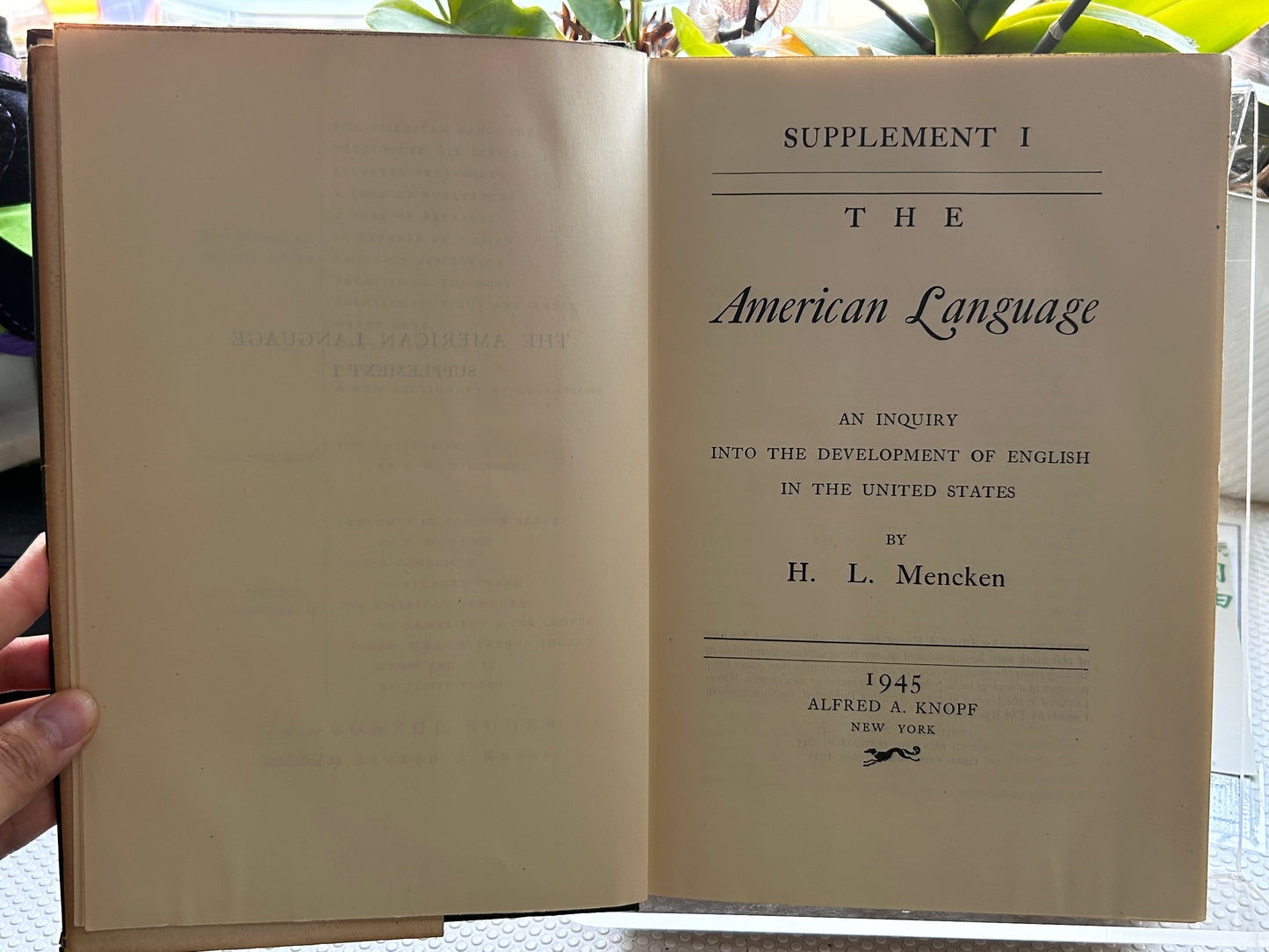 1st Edition Set (1945 & 1948) The American Language: Supplement I & Supplement Two (2 Vols Complete) by H. L. Mencken | in Original Dust Jackets 1945&1948年《美語：補充卷一與卷二》2冊全