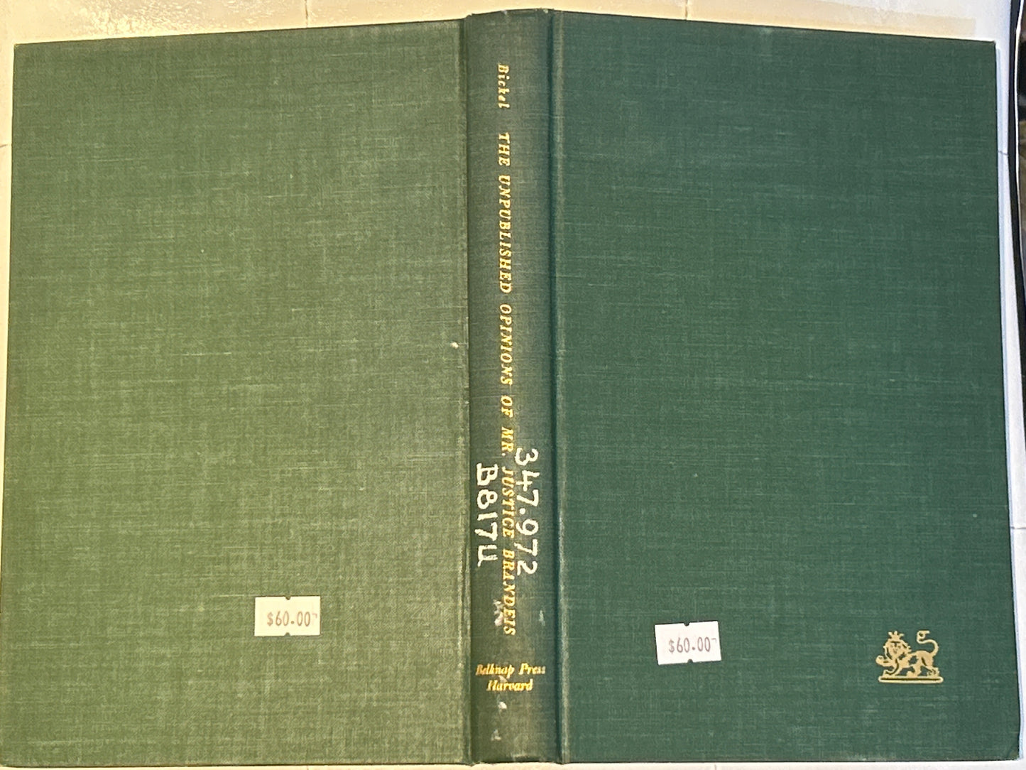 The Unpublished Opinions of Mr. Justice Brandeis