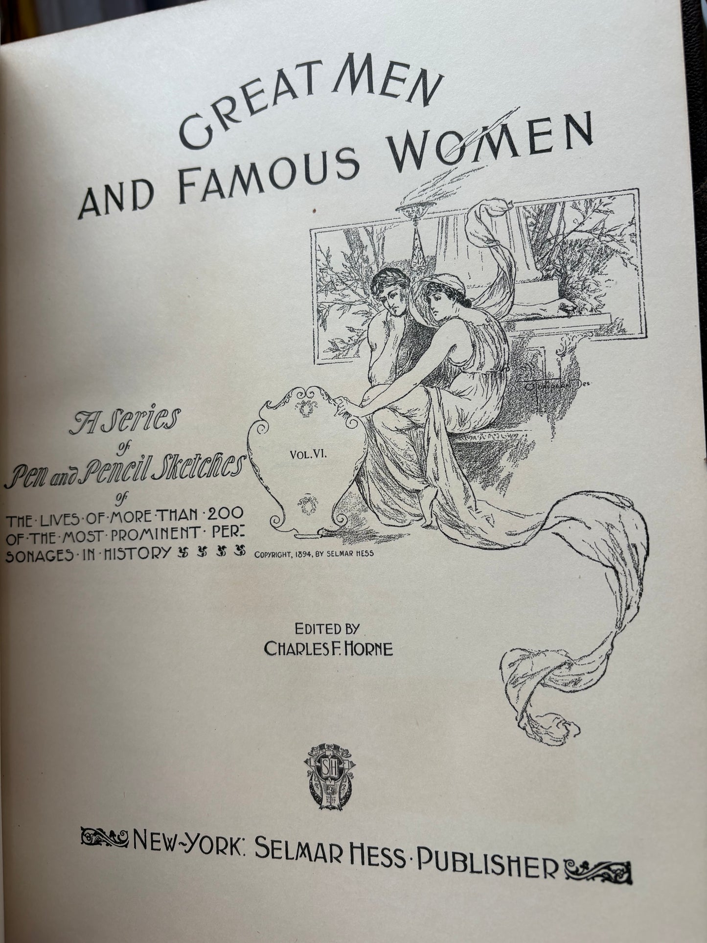Complete 8-Volume Set Great Men and Famous Women (1894) Edited by Charles F. Horne 1894年首版全套8冊《偉人與名媛》