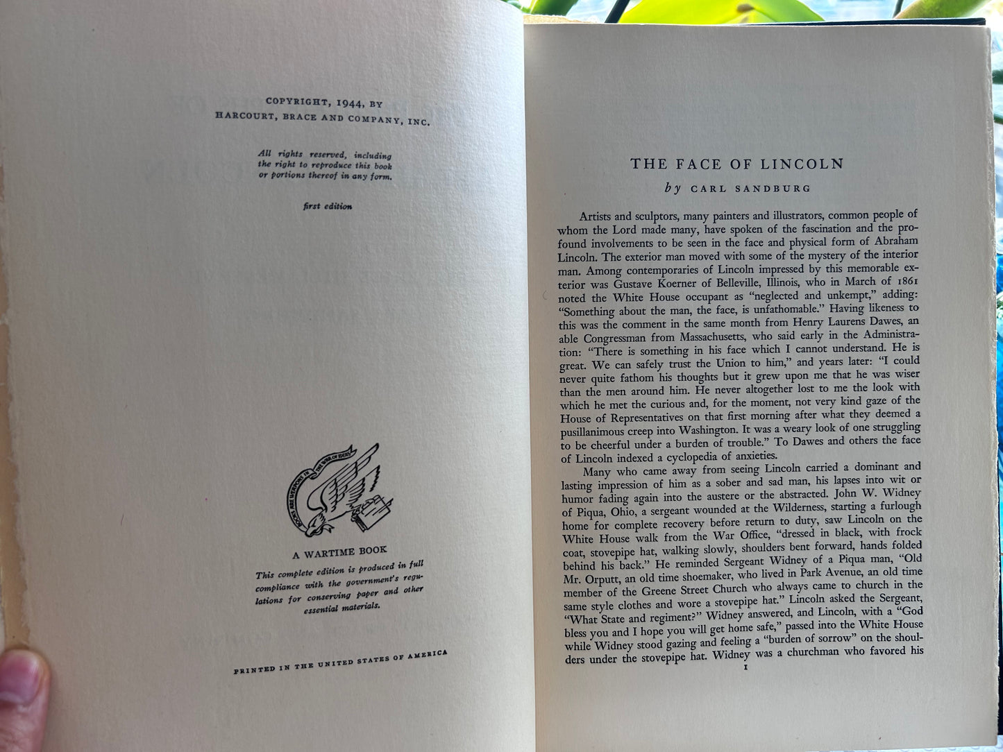 1944 First Edition: The Photographs of Abraham Lincoln by Carl Sandburg | Includes 1965 Ford's Theatre Brochure & 1963 MLK "Letter from Birmingham Jail" Pamphlet 1944年首版《林肯相片集》精裝本｜內夾1965年福特劇院導覽折頁及馬丁路德金歷史文獻