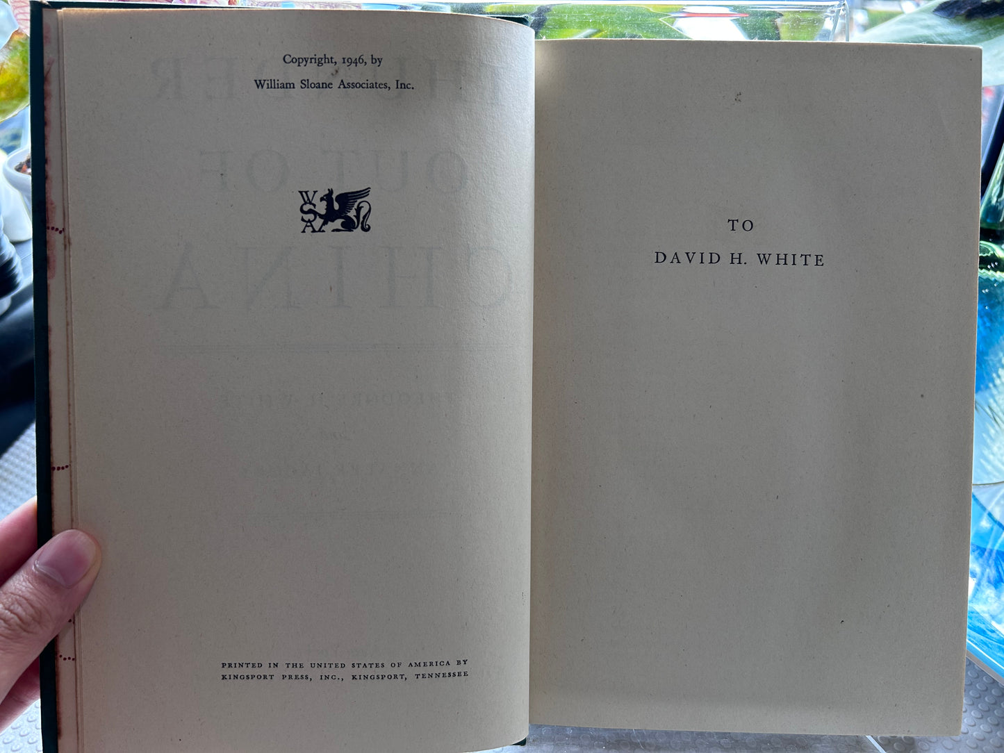 《中國的驚雷》西奧多·懷特與安娜莉·雅各比著 (1946年首版) Thunder Out of China by Theodore H. White and Annalee Jacoby (1946, First Edition)