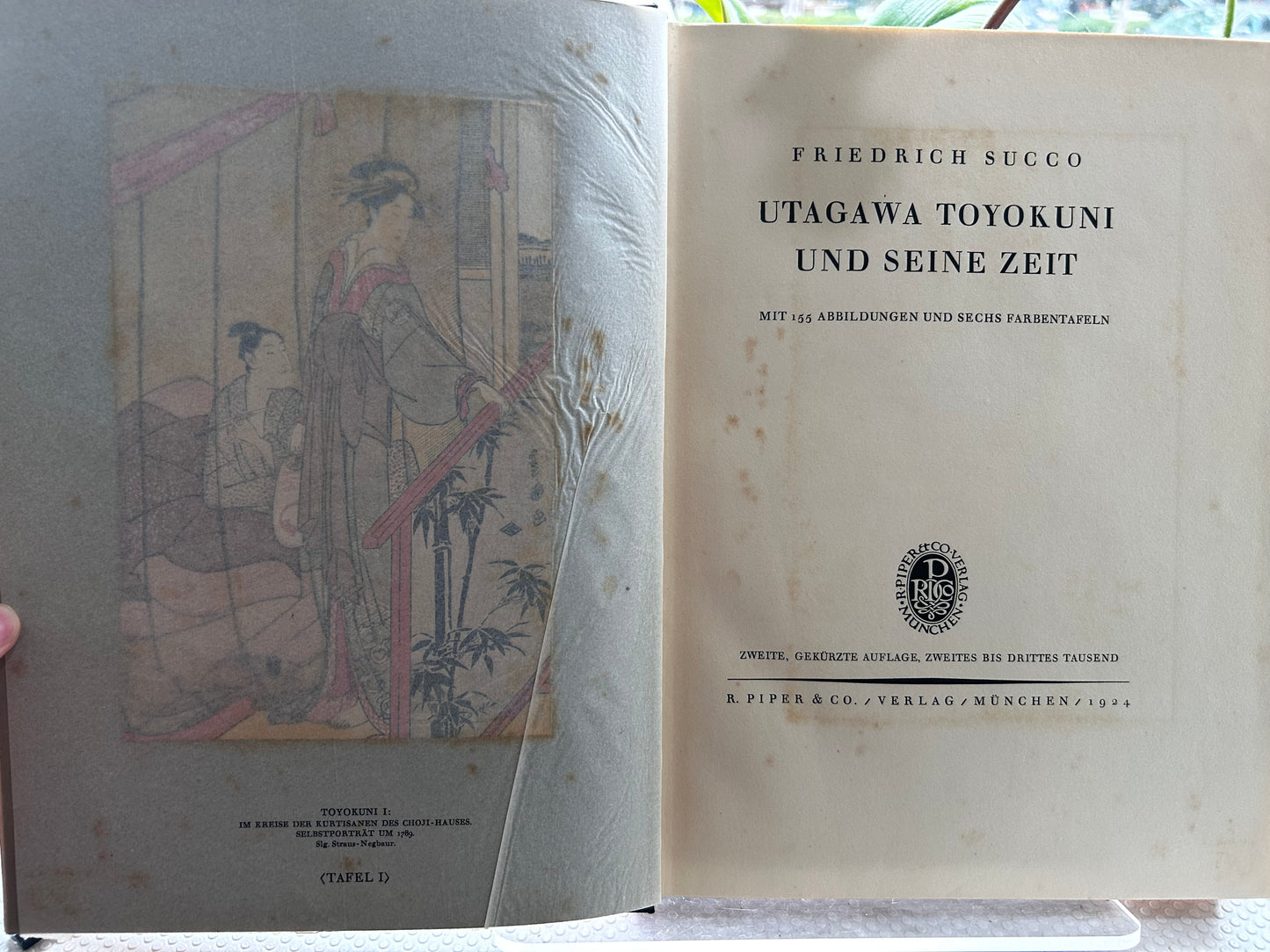 Utagawa Toyokuni und seine Zeit (1924) by Friedrich Succo Rare German Second Edition 1924年ミュンヘン刊 フリードリヒ・スッコ著『歌川豊国とその時代』Utagawa Toyokuni und seine Zeit (1924) von Friedrich Succo