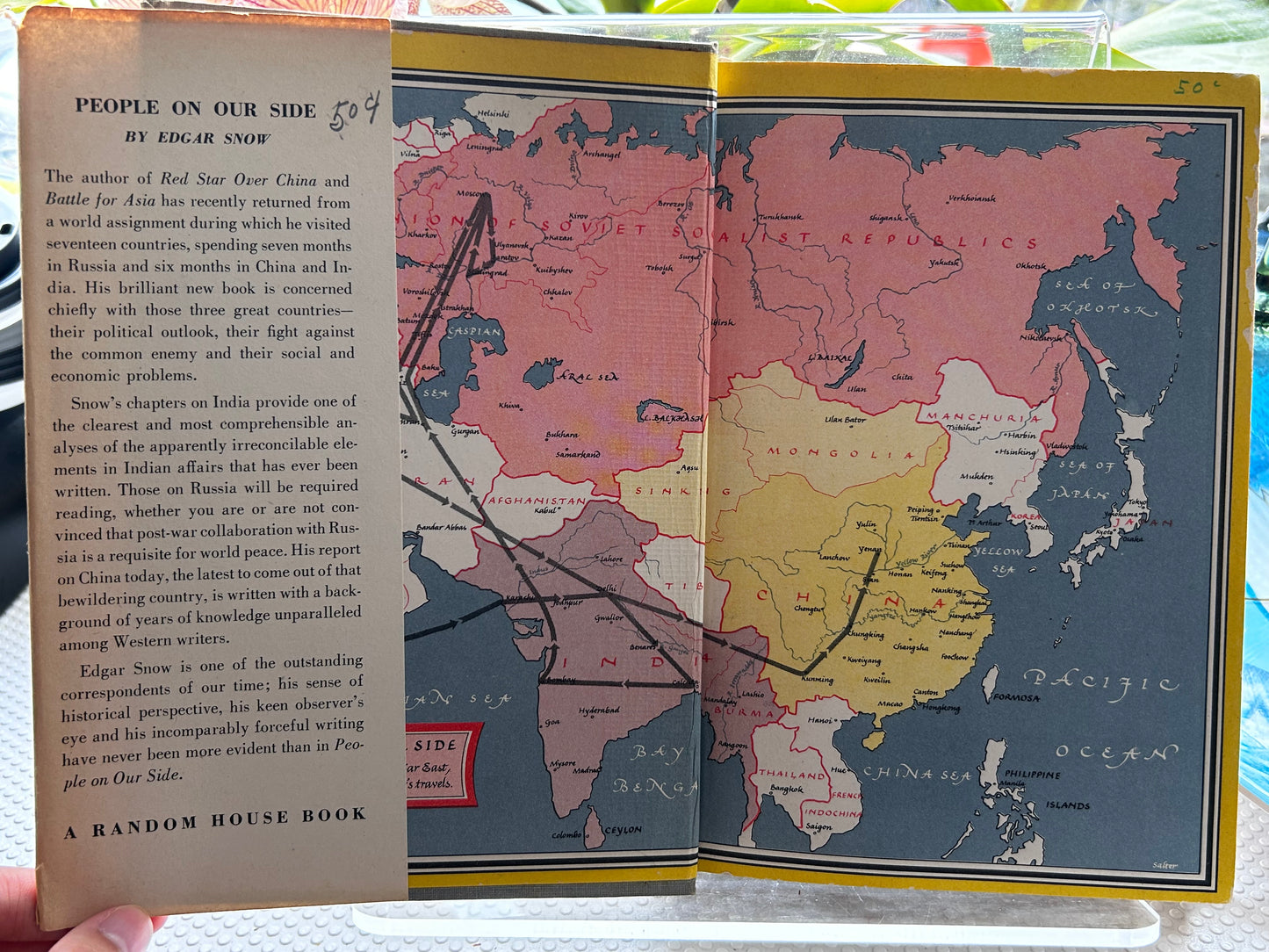 艾德格·斯諾《我們這一邊的人》(1944) 戰時初版 People on Our Side by Edgar Snow (1944) – First Edition Random House Wartime Book