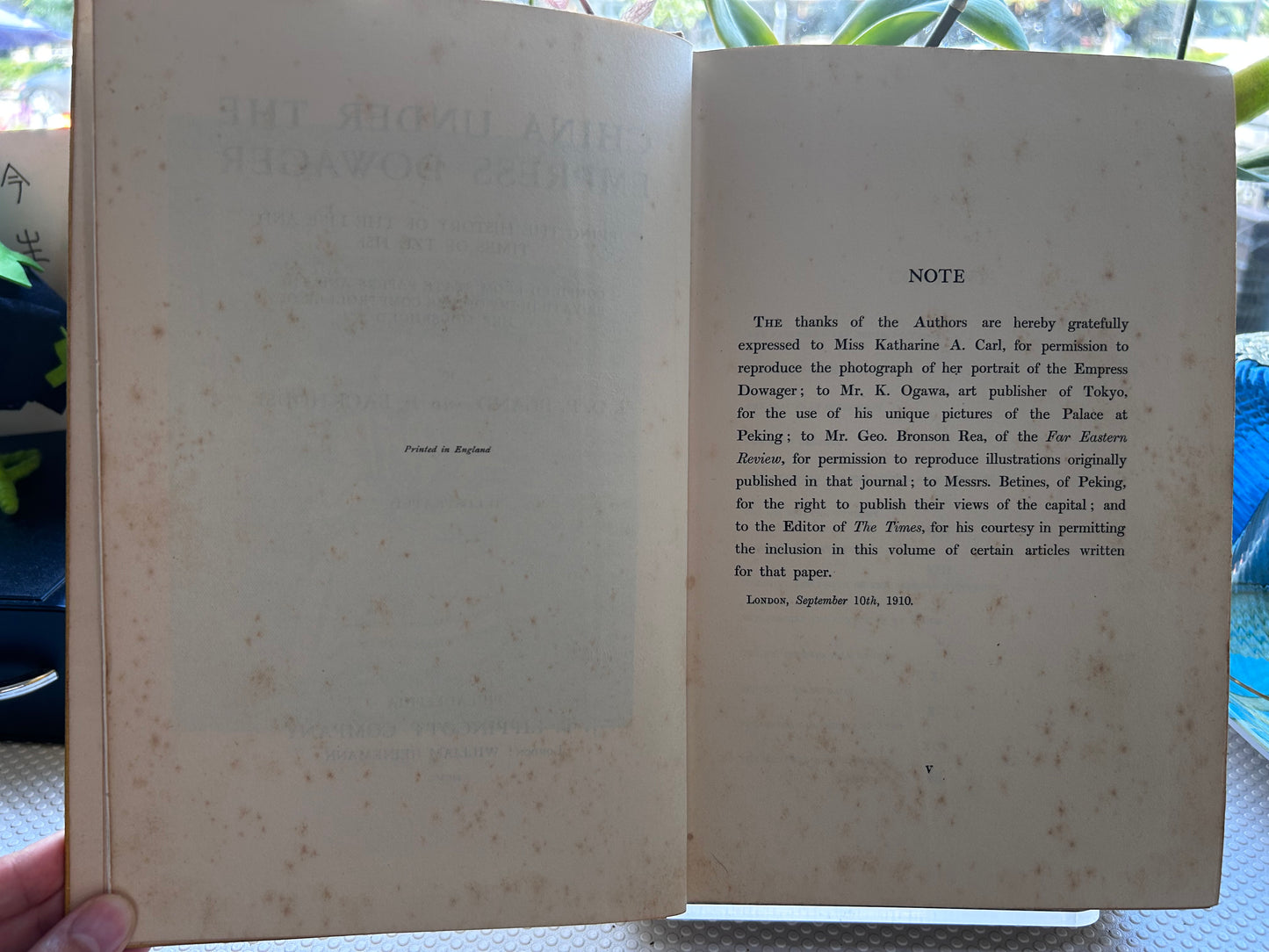 [RARE 1st American Ed 1910] China Under the Empress Dowager - J.O.P. Bland & E. Backhouse 1910年美國首版濮蘭德與白克浩司《慈禧太后統治下的中國》黃布精裝