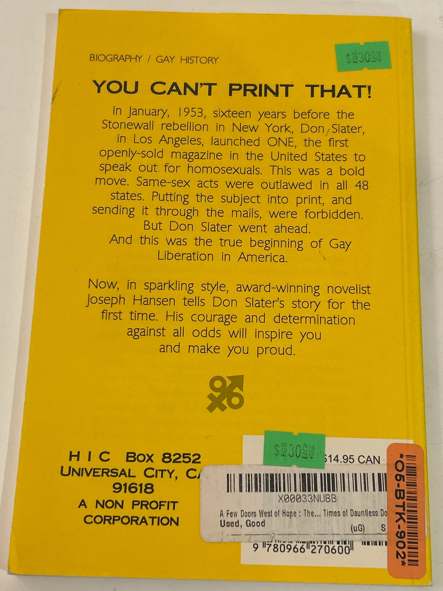 A Few Doors West of Hope: The Life and Times of Dauntless Don Slater