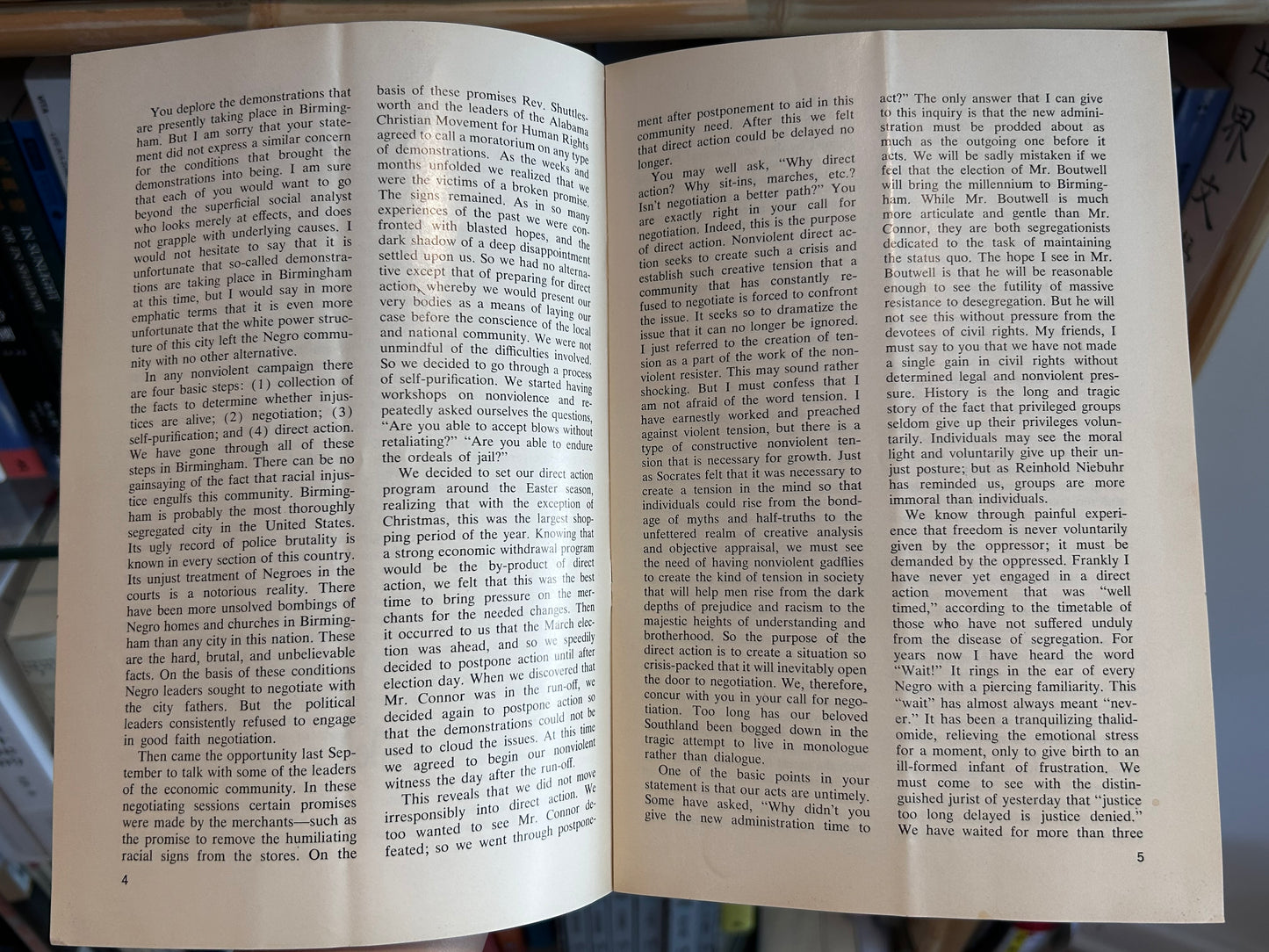 1963 Historic Pamphlet: Letter from Birmingham City Jail by Martin Luther King, Jr. Third Printing (June 1963) 1963年6月第三刷《來自伯明罕市監獄的信》手冊 馬丁·路德·金