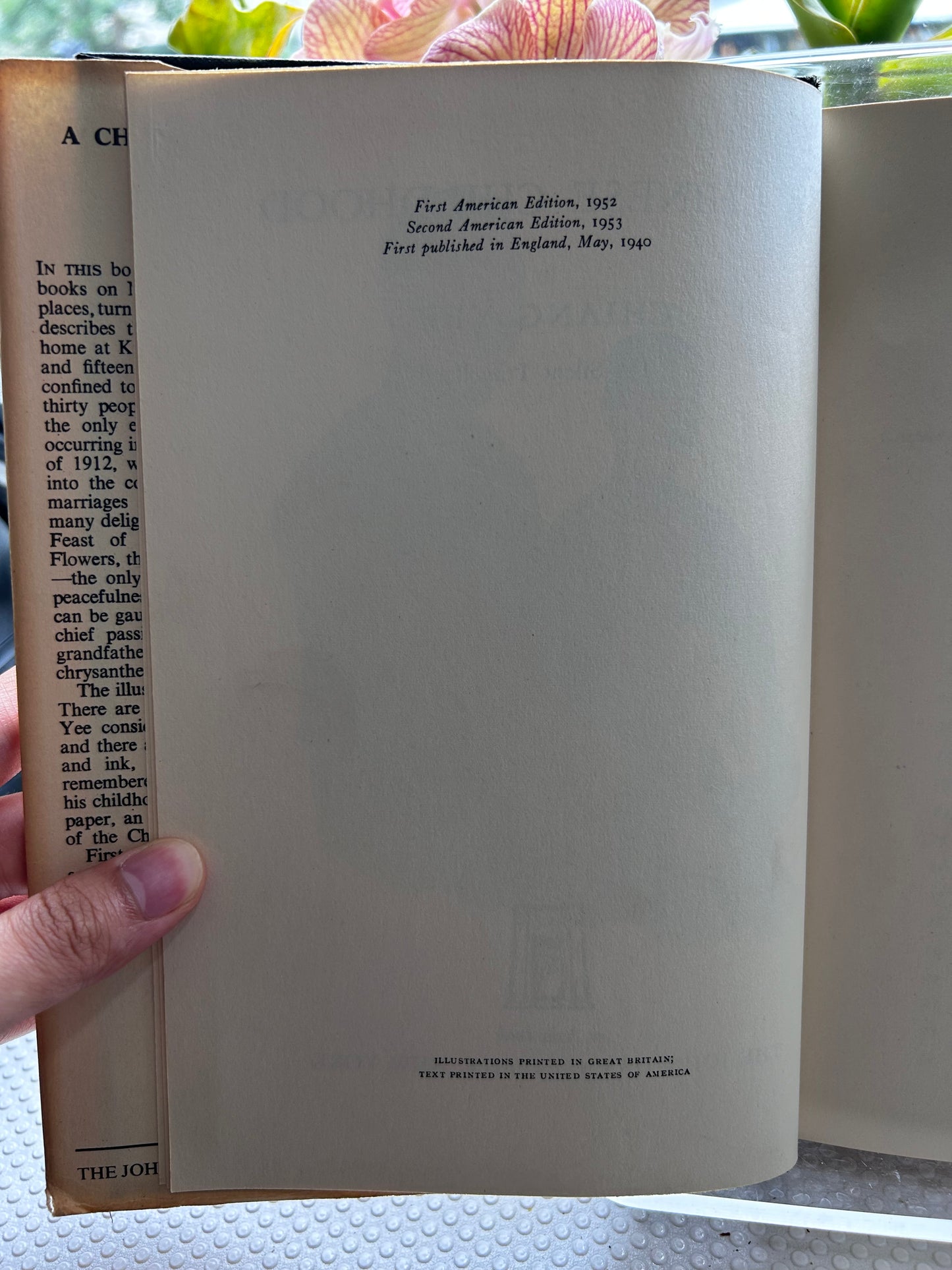 蔣彝《兒時瑣憶》(1952) A Chinese Childhood by Chiang Yee (1952) – First American Edition, The John Day Company