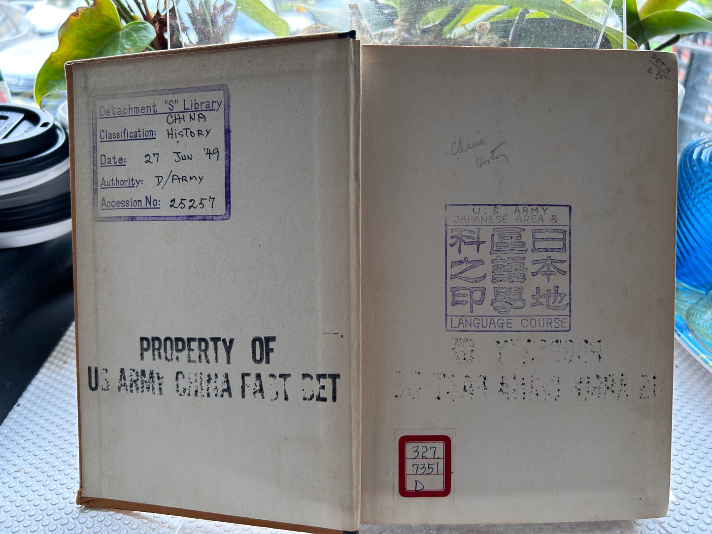 1946 1st Edition China and America: Relations Since 1784 - Foster Rhea Dulles Ex-US Army GHQ Japan & China Field Det. Library Copy 1946年首版/二戰美軍GHQ館藏 杜勒斯《中國與美國：1784以來兩國關係史》