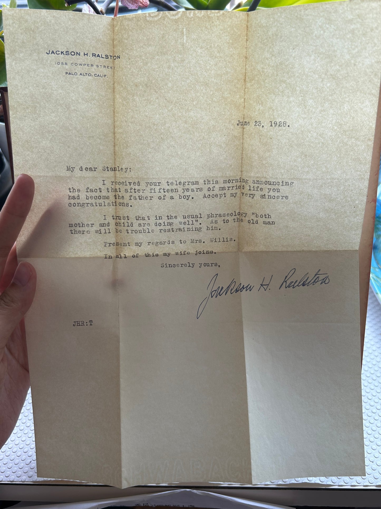 1941 First Edition: A Quest for International Order by Jackson H. Ralston [Signed Association Copy to Stanley D. Willis with Included 1928 Signed Personal Letter] 【作者親筆贈簽本 + 百年親筆信】1941年首版《尋求國際秩序》精裝本 Jackson Ralston 贈予法律合夥人 Stanley D. Willis 珍貴藏本