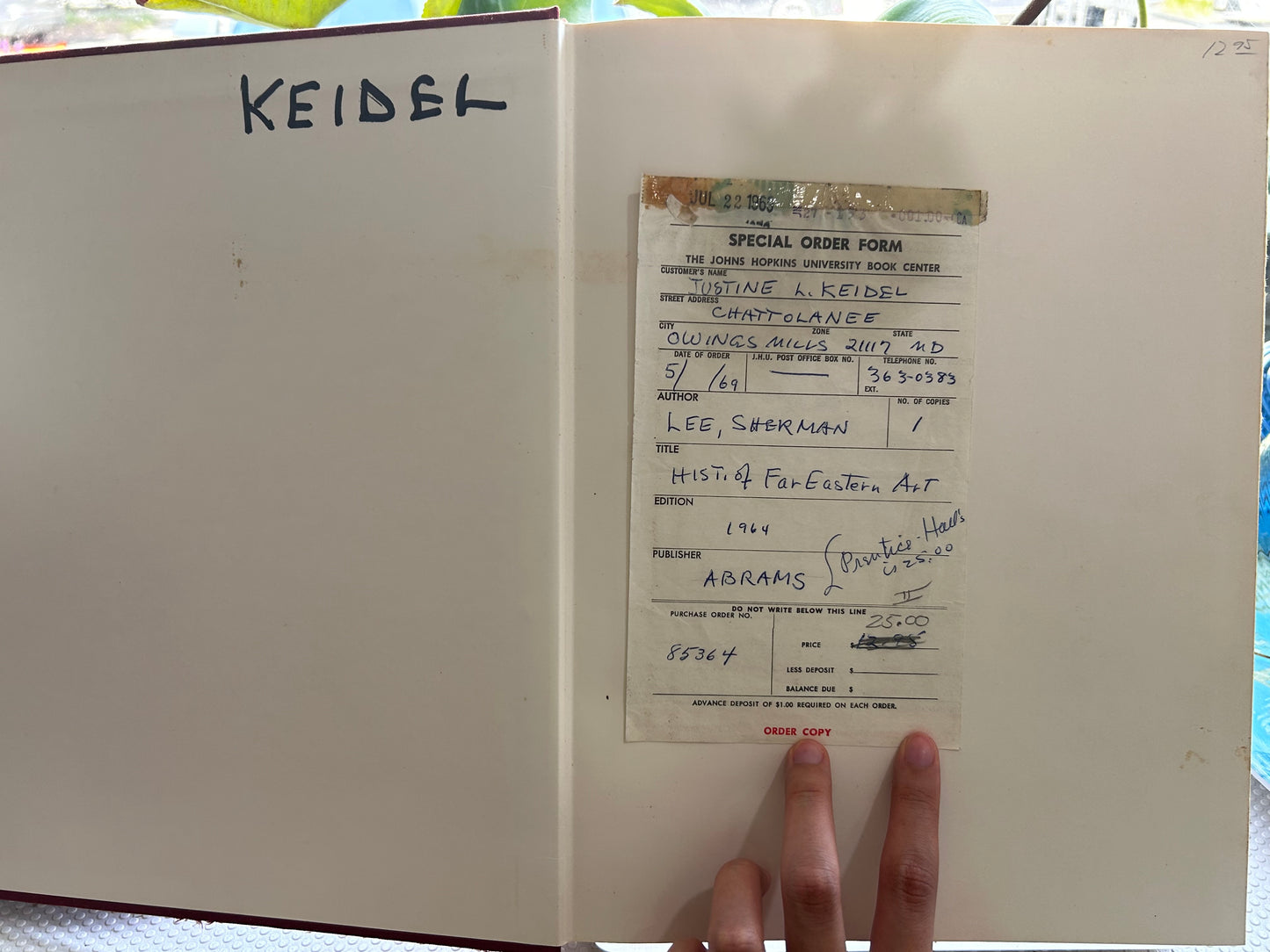 【蓋德爾博士母親 Justine Keidel 藏書】1964年精裝首版 遠東藝術史  含发票A History of Far Eastern Art — Sherman E. Lee (First Edition, 1964)