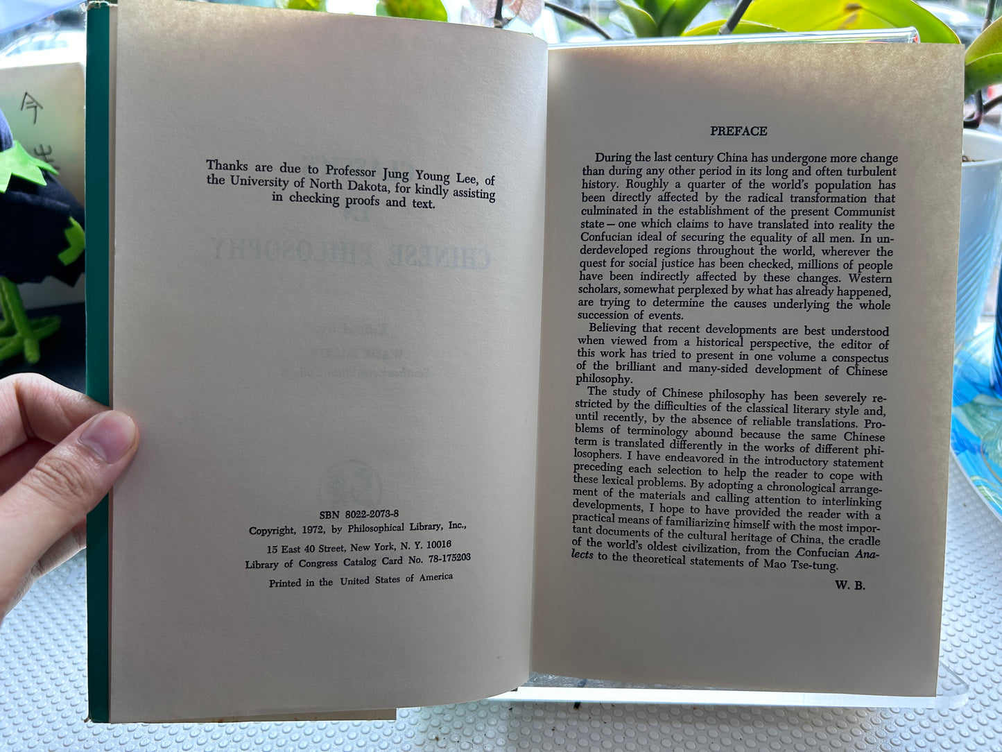 1972 First Edition - Classics in Chinese Philosophy: From Mo Tzu to Mao Tse-Tung, Edited by Wade Baskin 1972年首版精裝《中國哲學經典：從墨子到毛澤東》韋德·巴斯金編