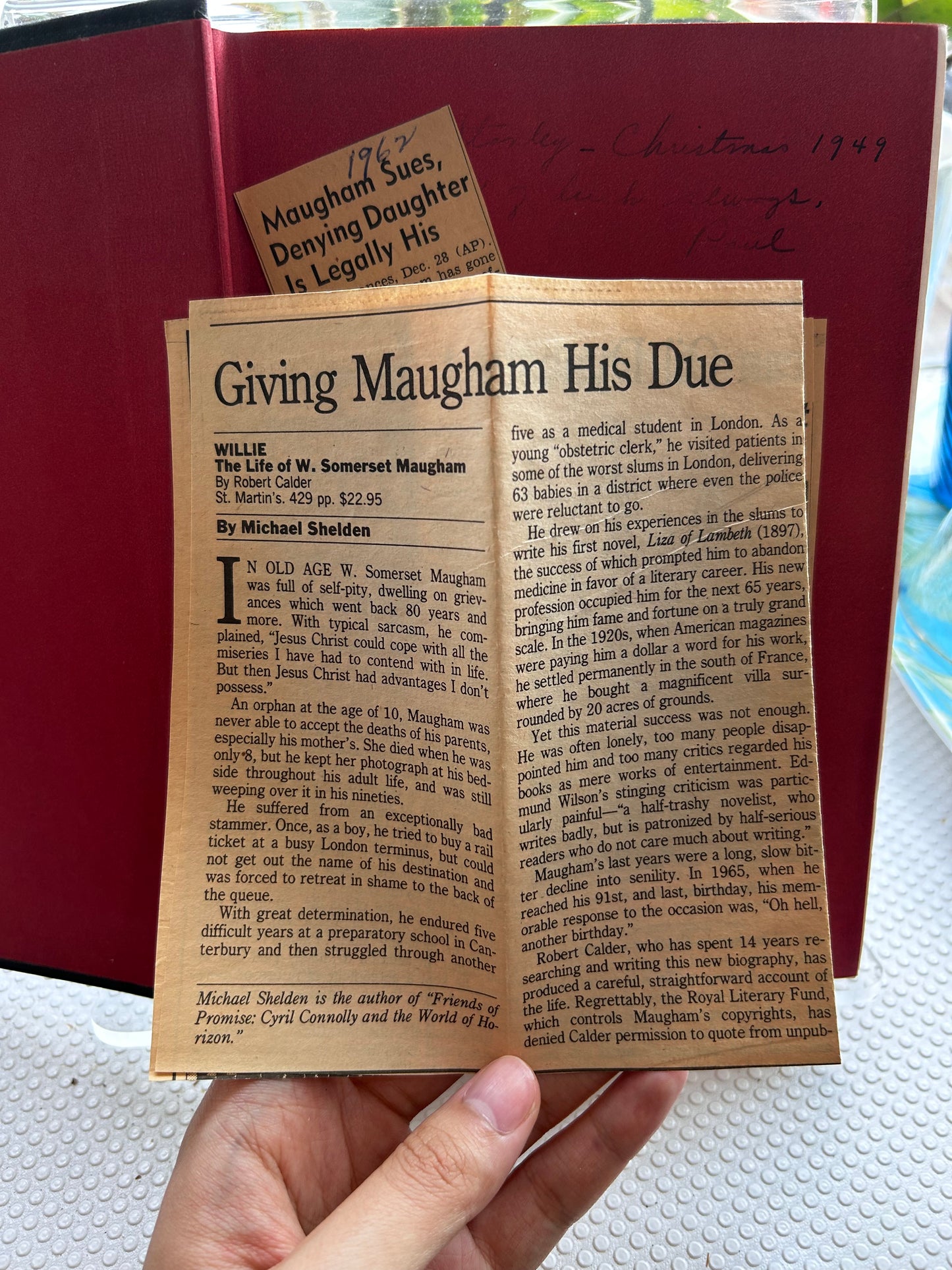 1949 First Edition: W. Somerset Maugham’s A Writer’s Notebook Hardcover 1949年首版《毛姆作家筆記》精裝本