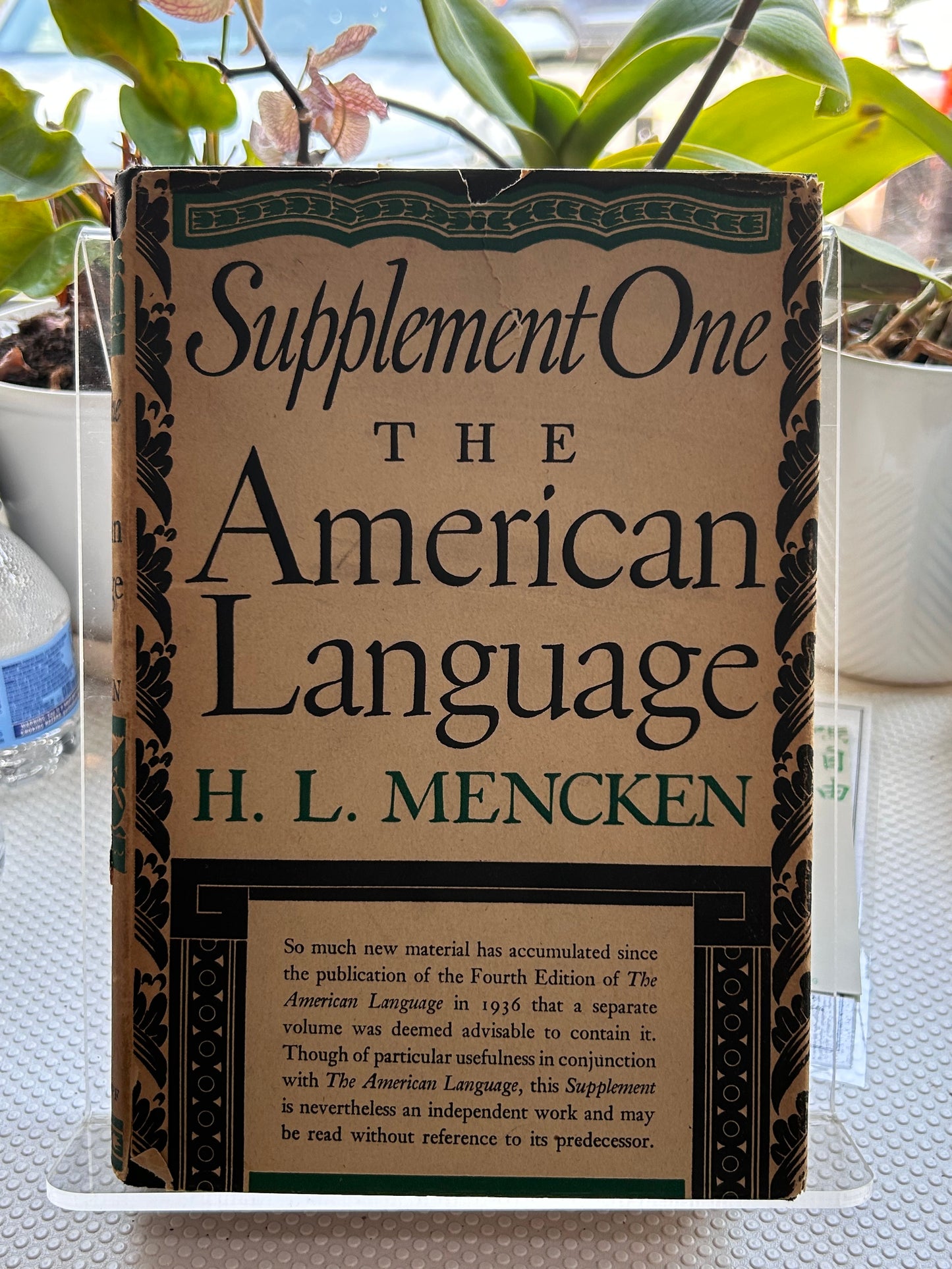 1st Edition Set (1945 & 1948) The American Language: Supplement I & Supplement Two (2 Vols Complete) by H. L. Mencken | in Original Dust Jackets 1945&1948年《美語：補充卷一與卷二》2冊全