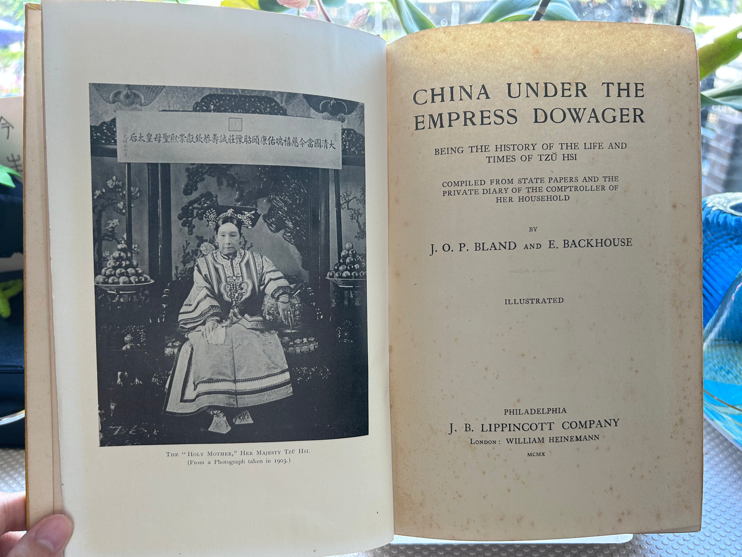 [RARE 1st American Ed 1910] China Under the Empress Dowager - J.O.P. Bland & E. Backhouse 1910年美國首版濮蘭德與白克浩司《慈禧太后統治下的中國》黃布精裝