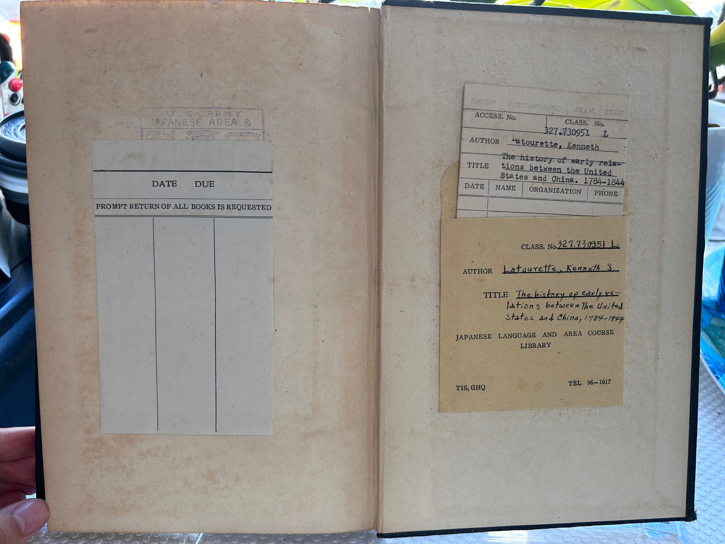 [RARE 1917 1st Ed] History of Early Relations Between US and China 1784-1844 - K.S. Latourette (Yale UP) 1917年首版 拉圖雷特《早期中美關係史 1784-1844》