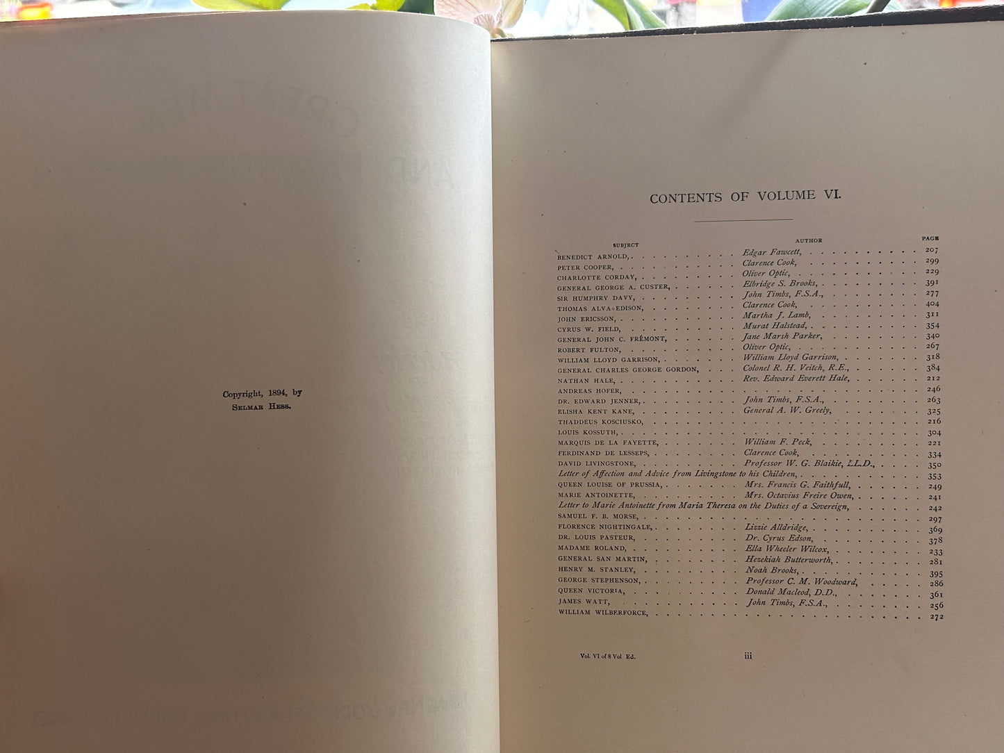 Complete 8-Volume Set Great Men and Famous Women (1894) Edited by Charles F. Horne 1894年首版全套8冊《偉人與名媛》