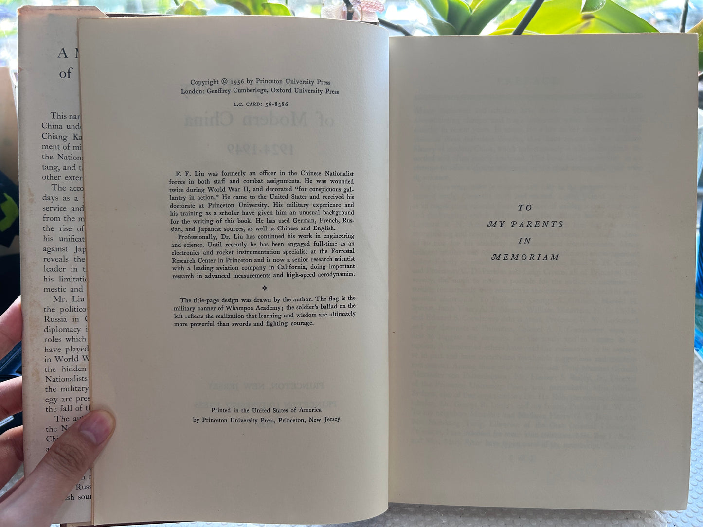 1956 1st Edition A Military History of Modern China: 1924-1949 - F. F. Liu 1956年首版 F. F. Liu《中國現代軍事史 1924-1949》