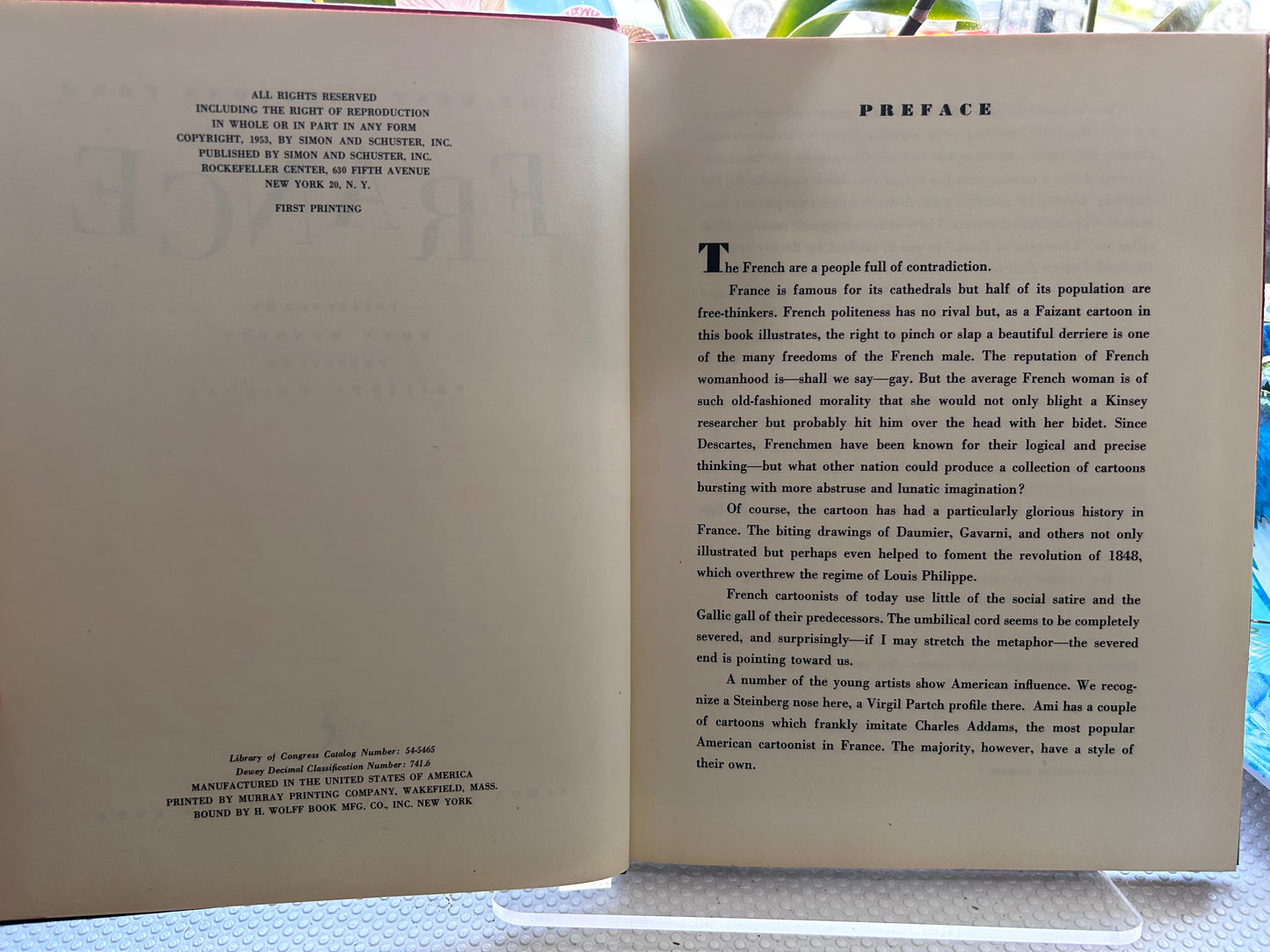 1953年首版 法國精選漫畫集 艾德娜·班奈特 輯  The Best Cartoons from France— Collected by Edna Bennett, Preface by Philippe Halsman (First Edition, First Printing, 1953)