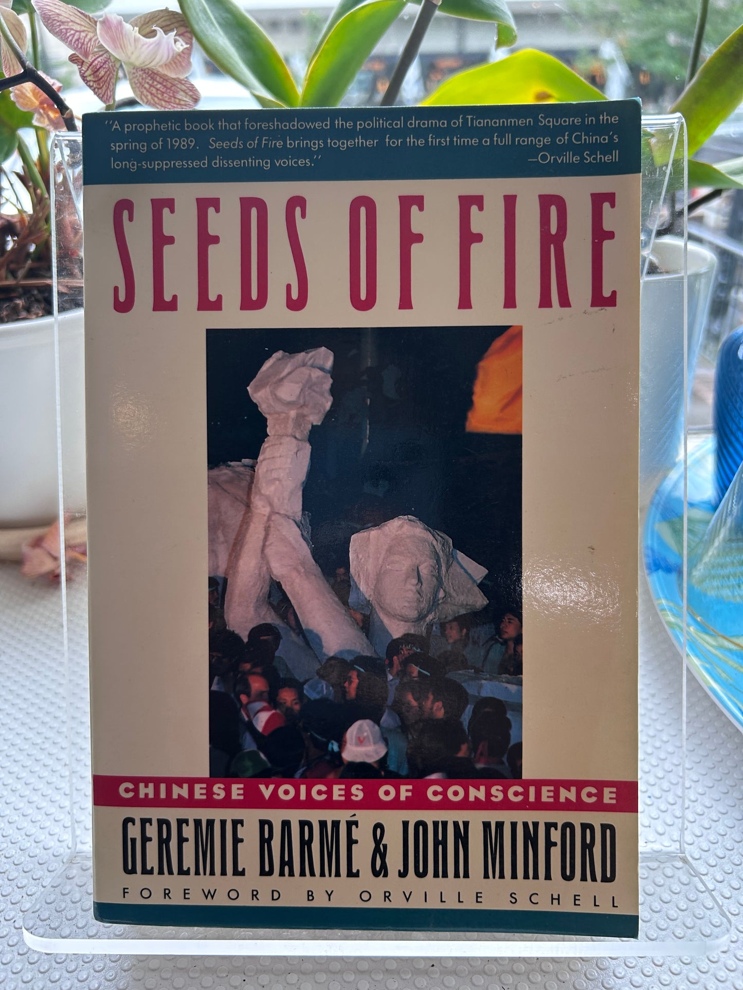 1989年美國首版《星星之火：中國的良心之聲》白杰明、閔福德合編 Seeds of Fire: Chinese Voices of Conscience edited by Geremie Barmé & John Minford, The Noonday Press 1989 First Edition Paperback