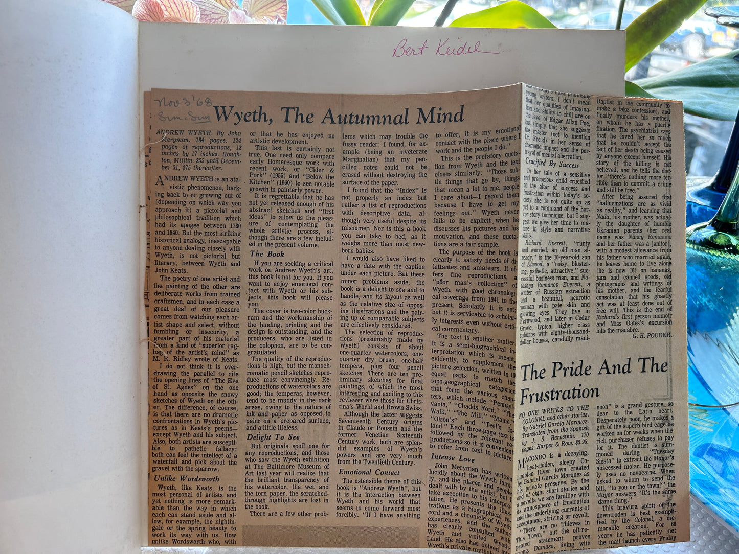 【附1968年珍貴剪報】安德魯·魏斯《Andrew Wyeth》大型回顧展權威畫冊  [Provenance: Dr. Albert Keidel Library w/ Signature & 1968 Andrew Wyeth Archival Newspaper Clipping] Andrew Wyeth Retrospective Exhibition Catalogue