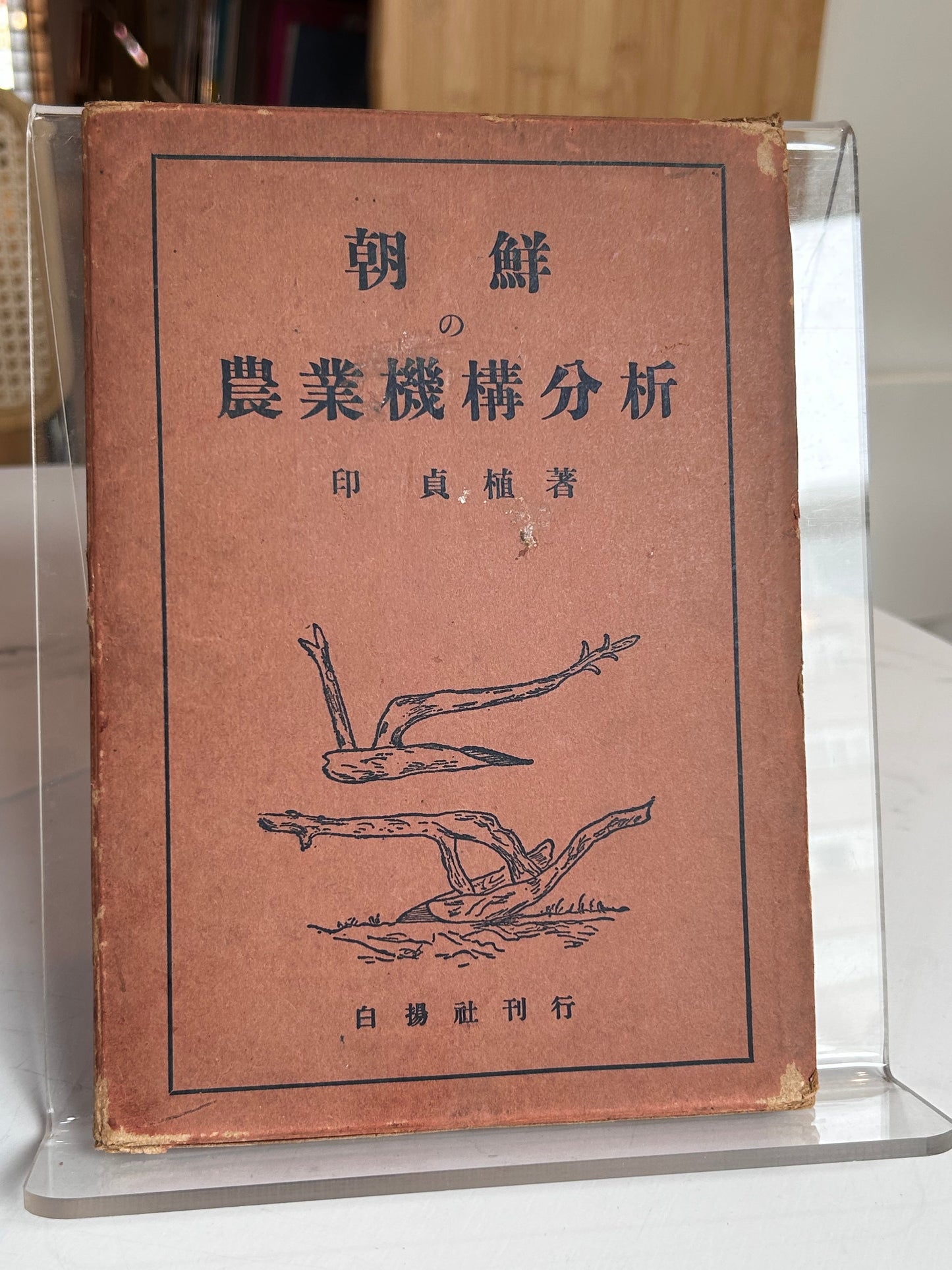 1937 First Edition Analysis of Korea's Agricultural Structure by In Jeong-sik 昭和12年（1937）印貞植 著『朝鮮の農業機構分析』白揚社（原装カバー・著者検印紙付）