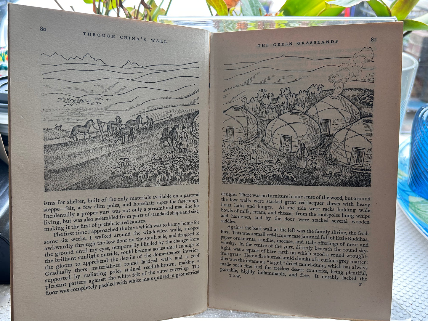 含Watkins私人藏書票《穿過中國的牆》1941年 Through China’s Wall by Graham Peck with Illustrations by the Author with a Bookplate from Watkins
