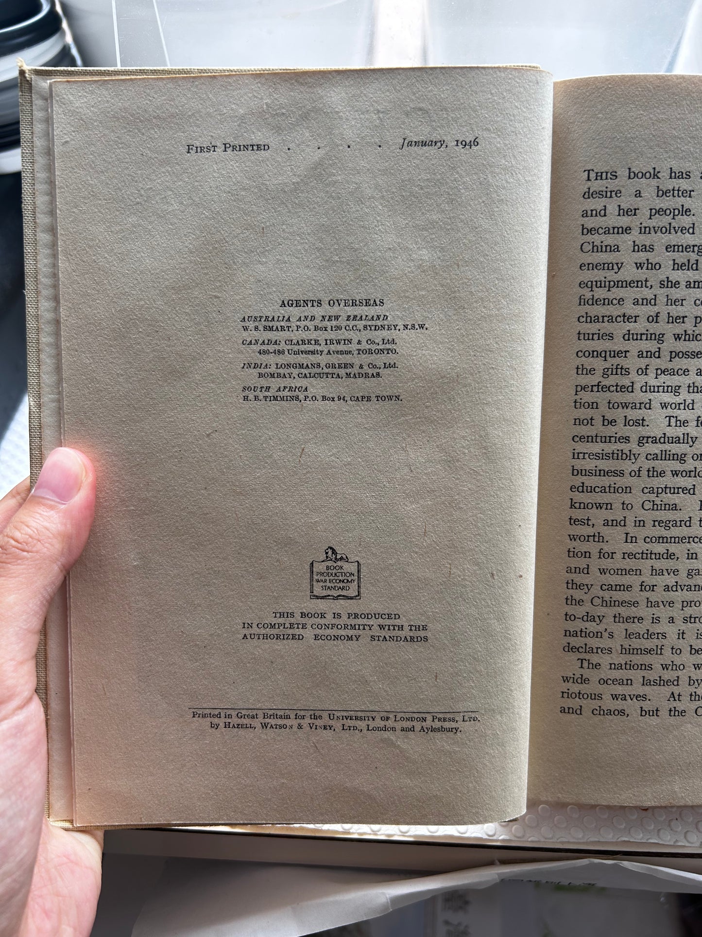 1946 年首版《中國：她的生活與人民》內地會傳教士合著 China: Her Life and Her People by Mildred Cable and Francesca French